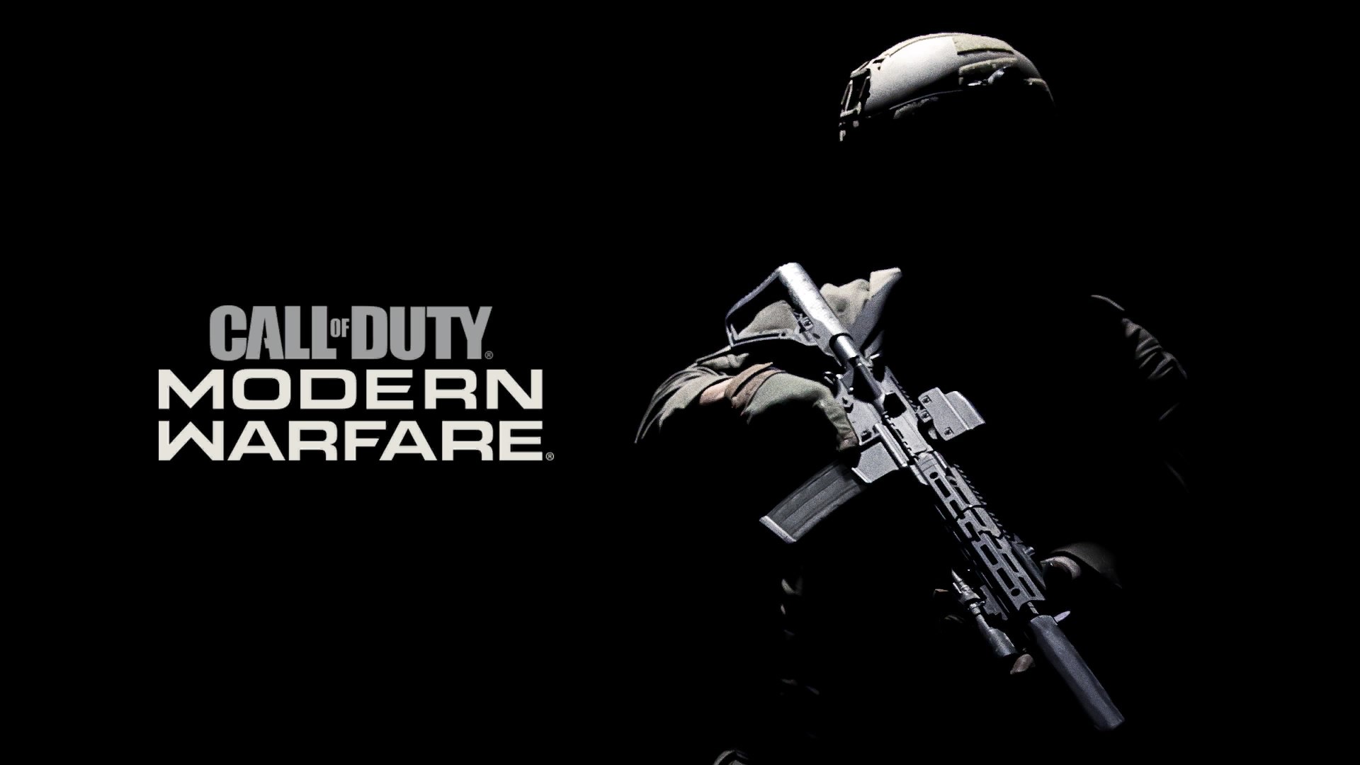 Wallpaper / Call of Duty Modern Warfare, Call of Duty, video games, weapon, soldier, black background free download