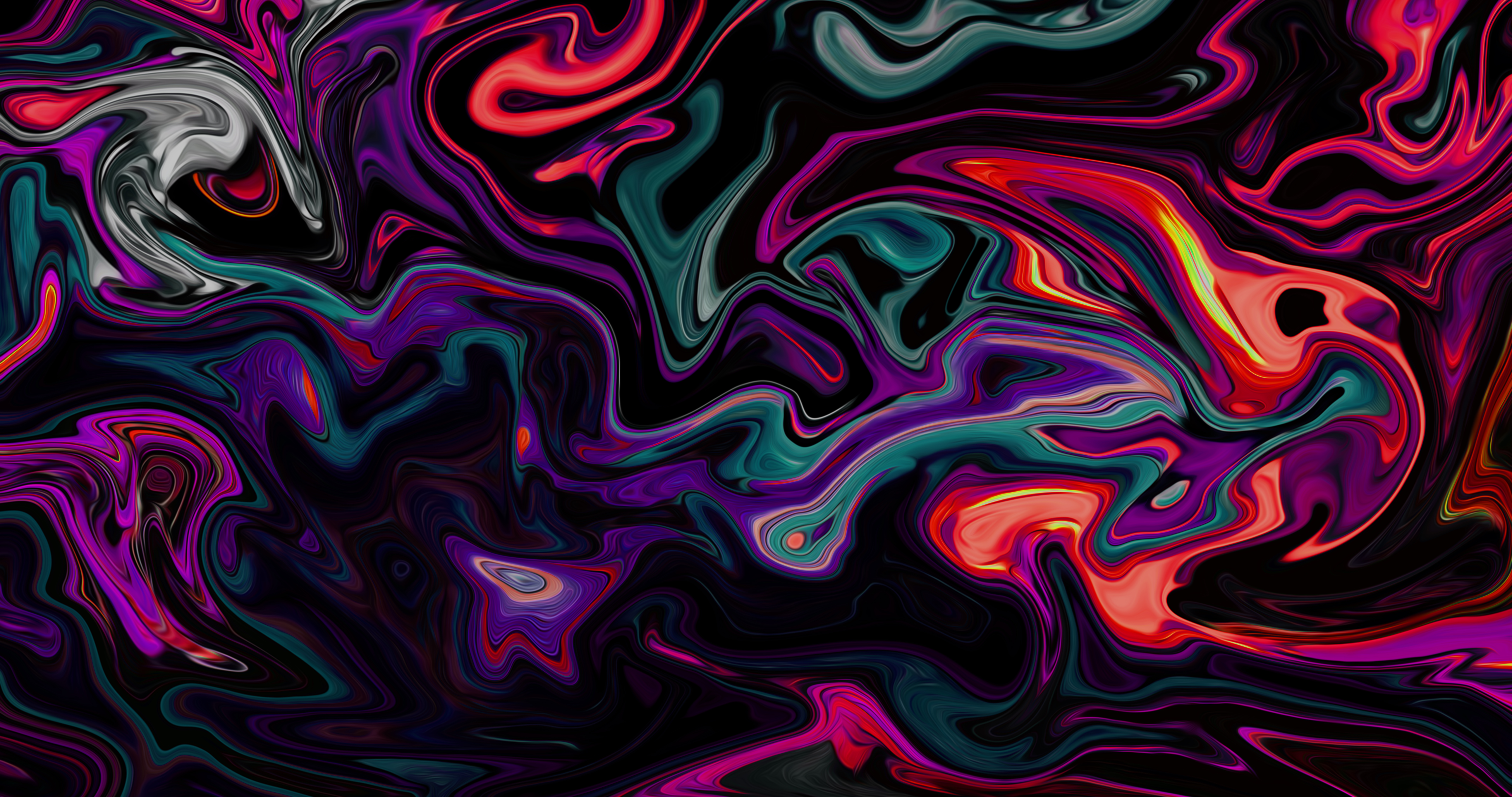 Wallpaper, abstract, fluid, liquid, colorful, artwork, digital art, shapes, paint brushes, 8 K 8192x4320