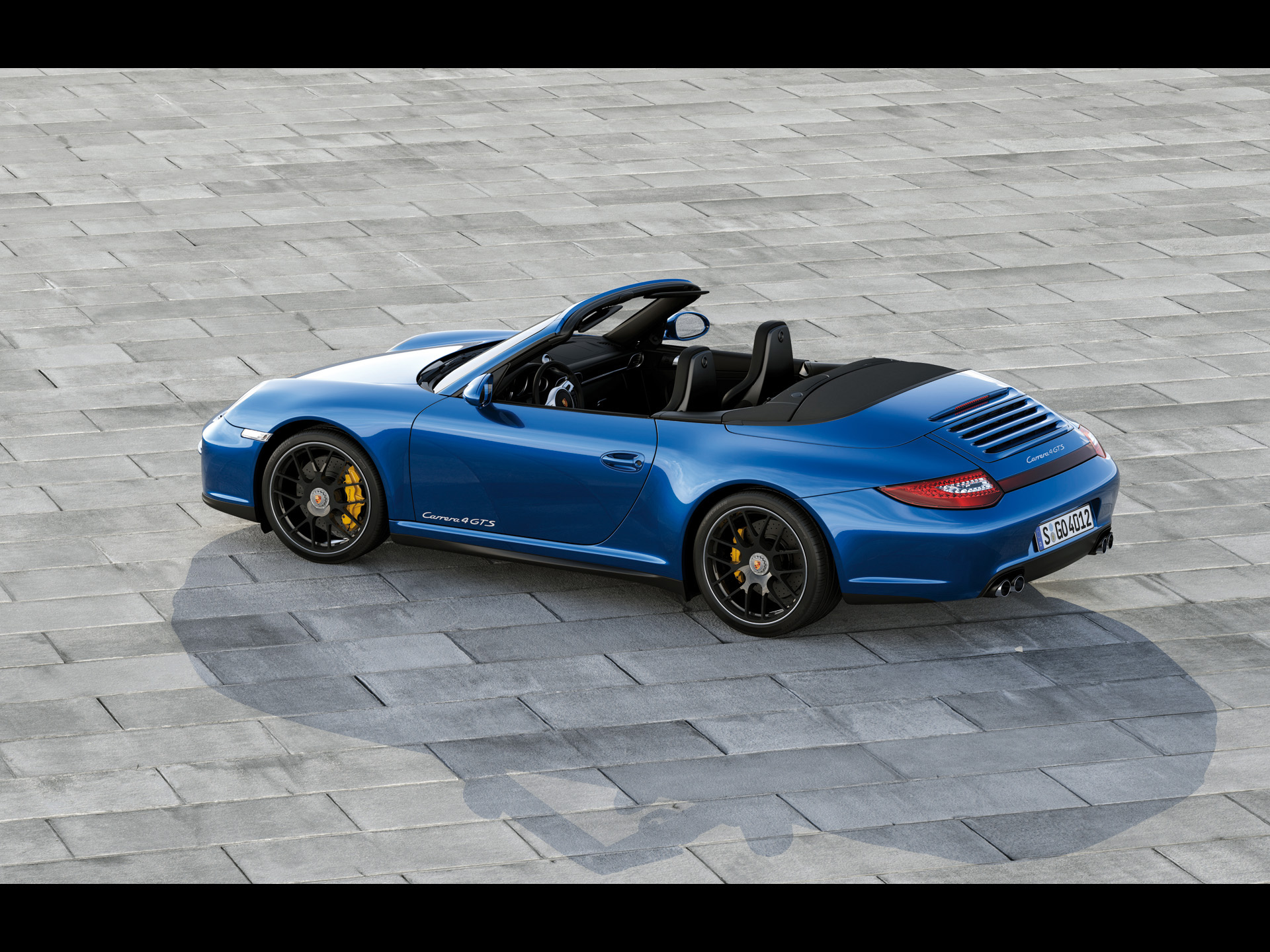 Blue Porsche Carrera 4 GTS Cabrio wallpaper. Blue Porsche Carrera 4 GTS Cabrio