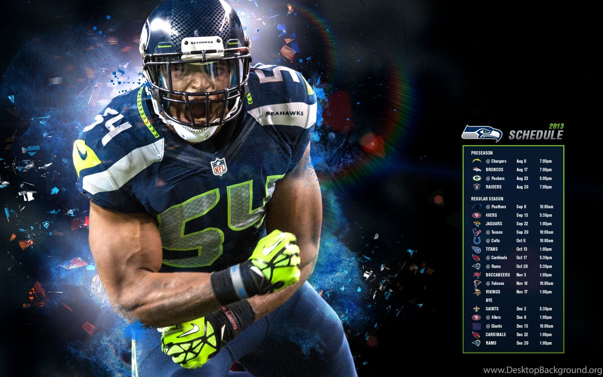 SEATTLE SEAHAWKS Nfl Football Poster Wallpaper Desktop Background
