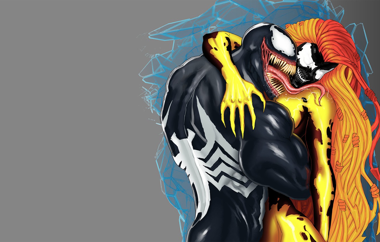 Wallpaper girl, love, background, art, comics, Venom, Venom image for desktop, section фантастика