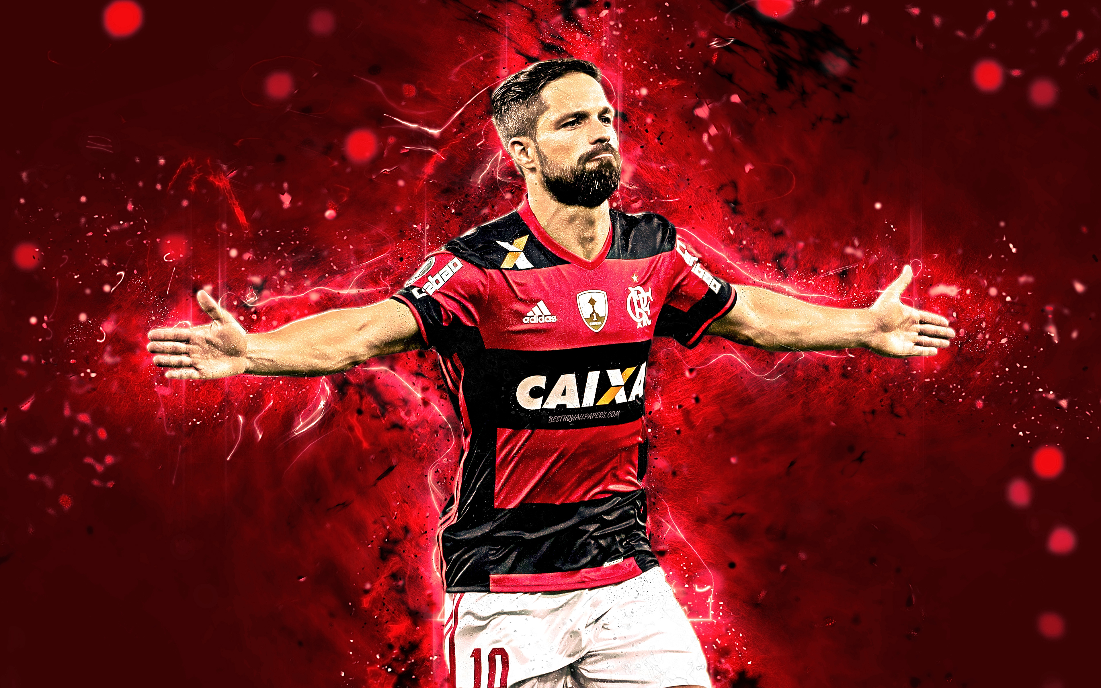 Diego, 4k, Abstract Art, Brazilian Footballer, Flamengo, Flamengo Wallpaper HD