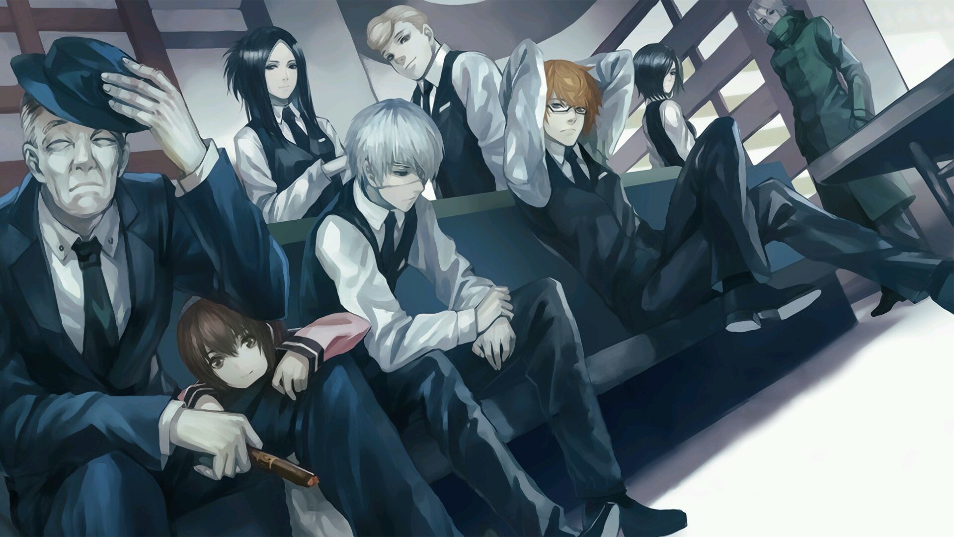 1920x1080 Hinami Fueguchi, Enji Koma, Kaya Irimi, Renji Yomo, Nishiki Nishio, Ken Kaneki, Touka Kirishima, Tokyo Ghoul:re, Yoshimura (Tokyo Ghoul) wallpaper JPG. Mocah HD Wallpaper