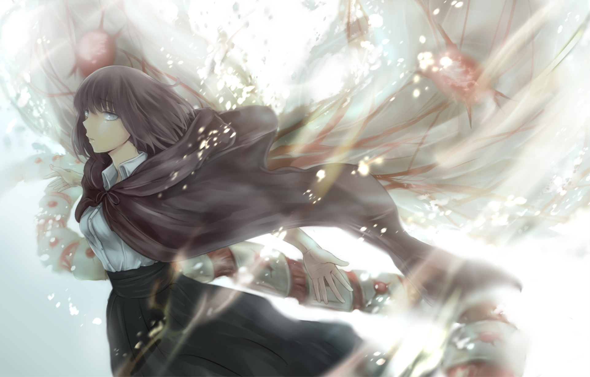 Anime Brown Hair Girl Grey Eyes Hinami Fueguchi Kagune Tokyo Ghoul Tokyo Ghoul Wallpaper:1923x1231