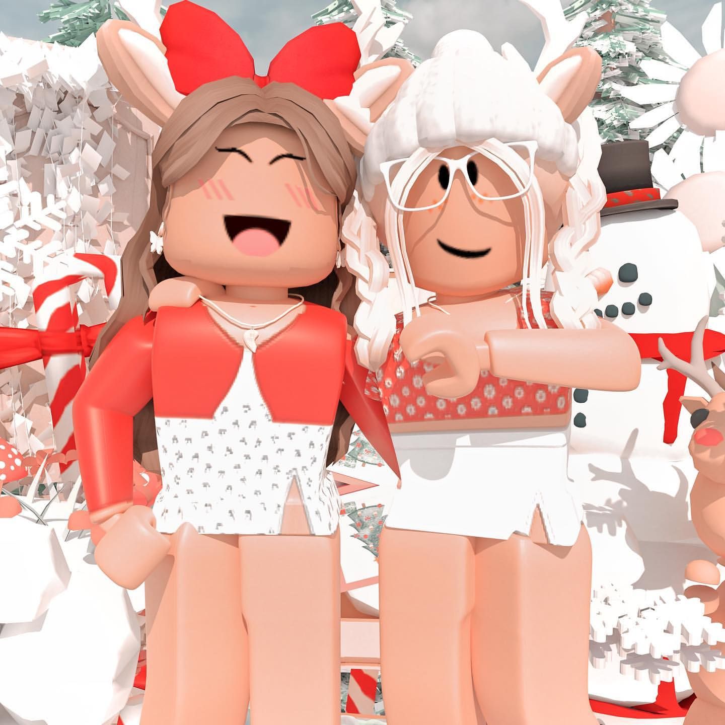 BFF Selfie. Roblox Christmas Selfie. Cute tumblr wallpaper, Roblox animation, Roblox picture