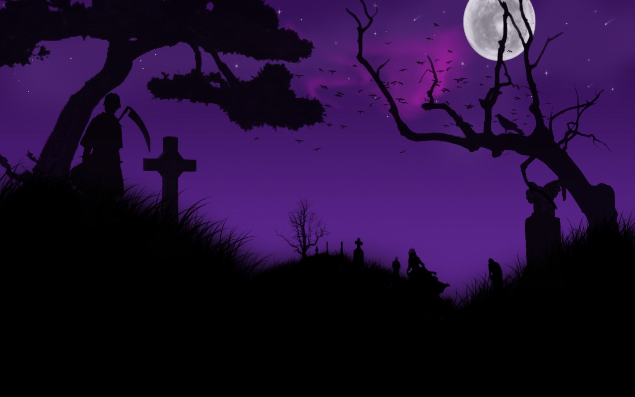 Purple Halloween Wallpaper