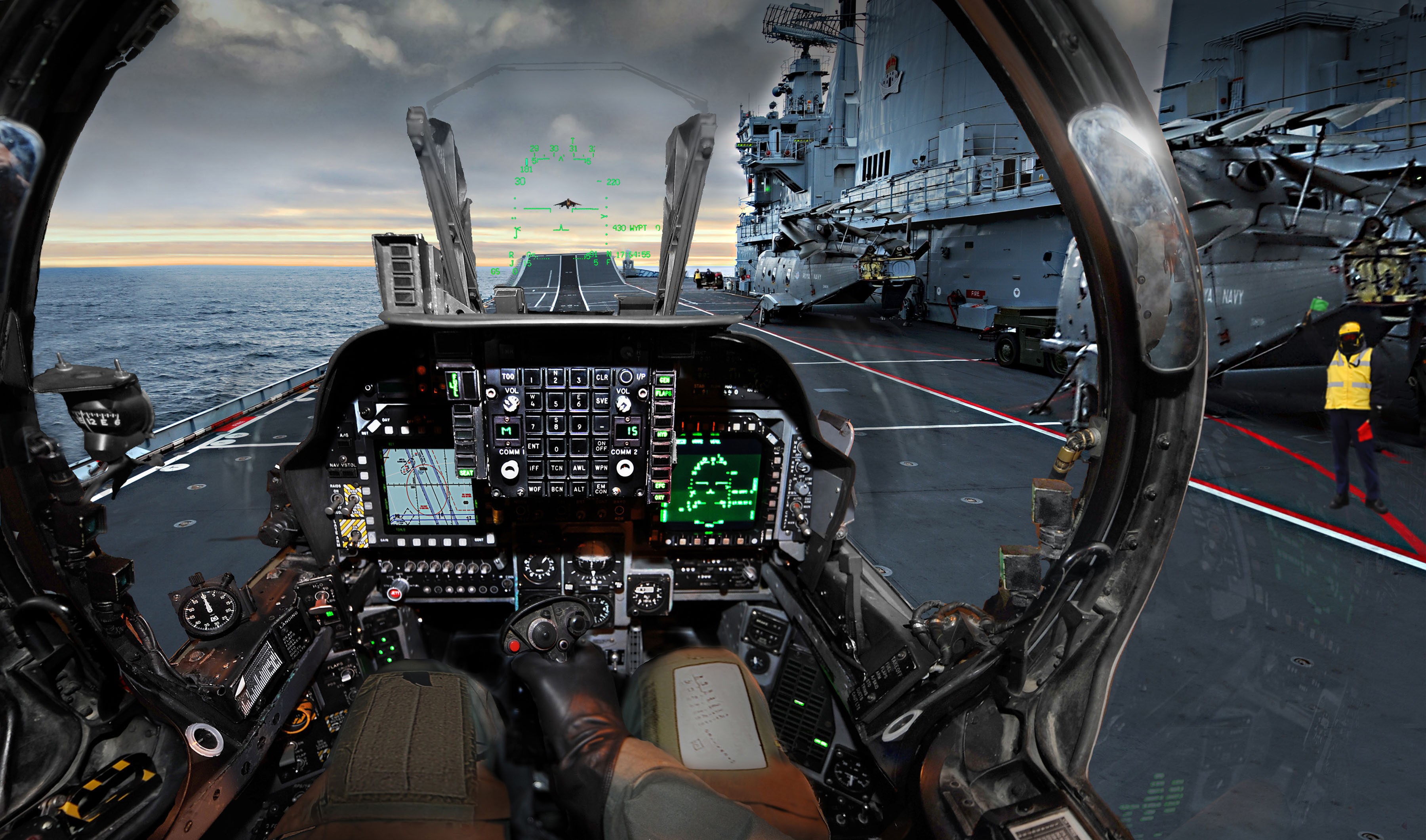 #Royal Navy, #military, #helicopters, #military aircraft, #Harrier, #cockpit, #aircraft, wallpaper. Mocah HD Wallpaper