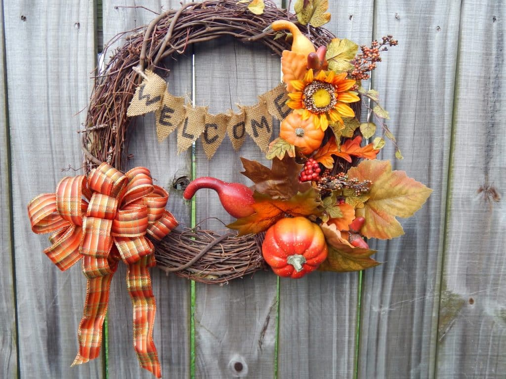 DIY Fall Welcome Wreath Ole Mom