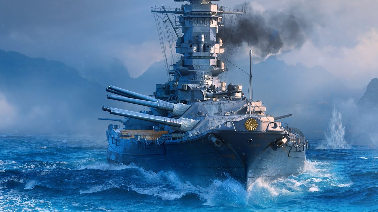 Japanese battleship Yamato Gameplay. World of Warships: Legends (No Commentary) Xbox One S