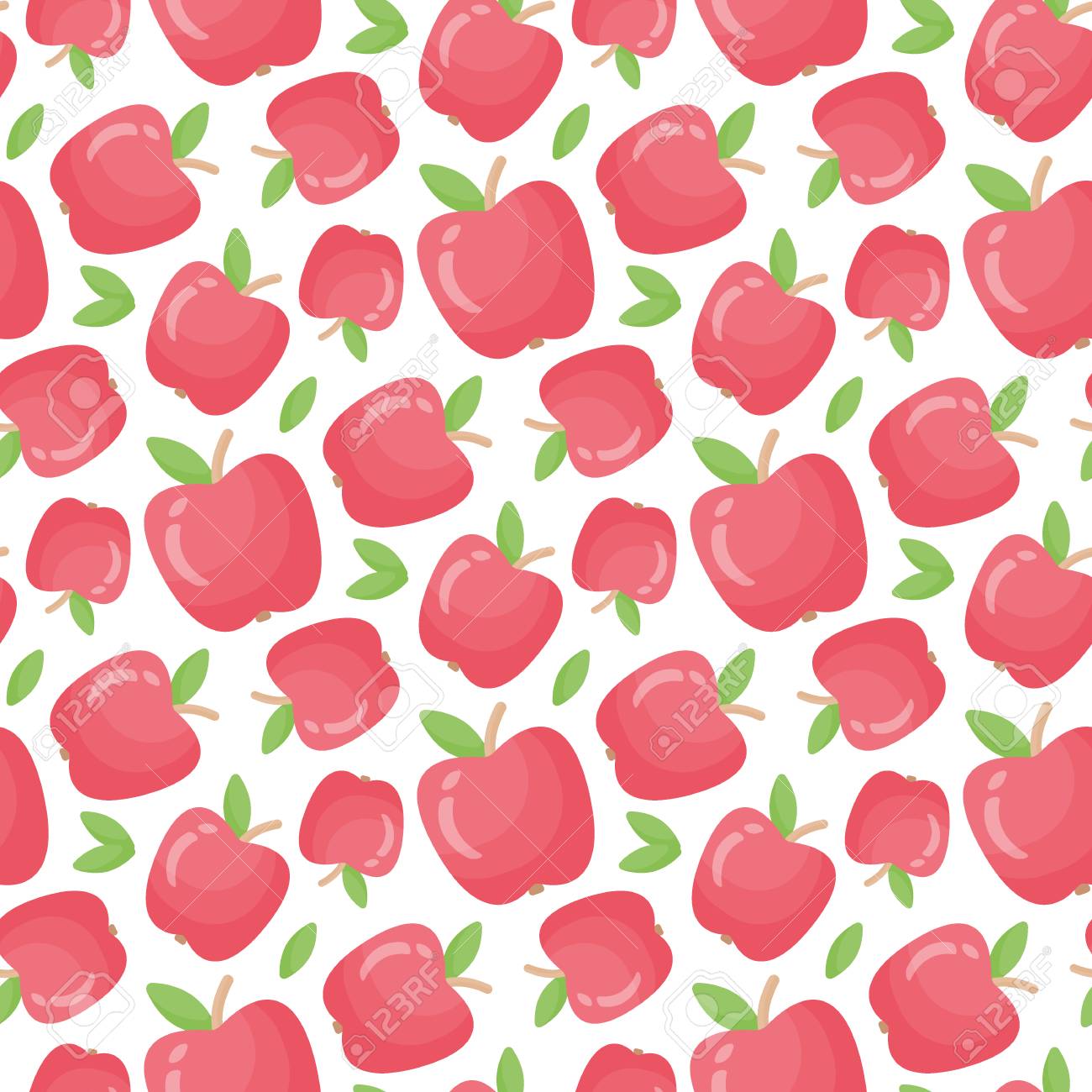 Free download Apple Seamless Pattern Flat Design Of Fruit Food On White [1300x1300] for your Desktop, Mobile & Tablet. Explore Apples Background. Apples Wallpaper, Wallpaper with Apples, Kitchen Wallpaper with Apples
