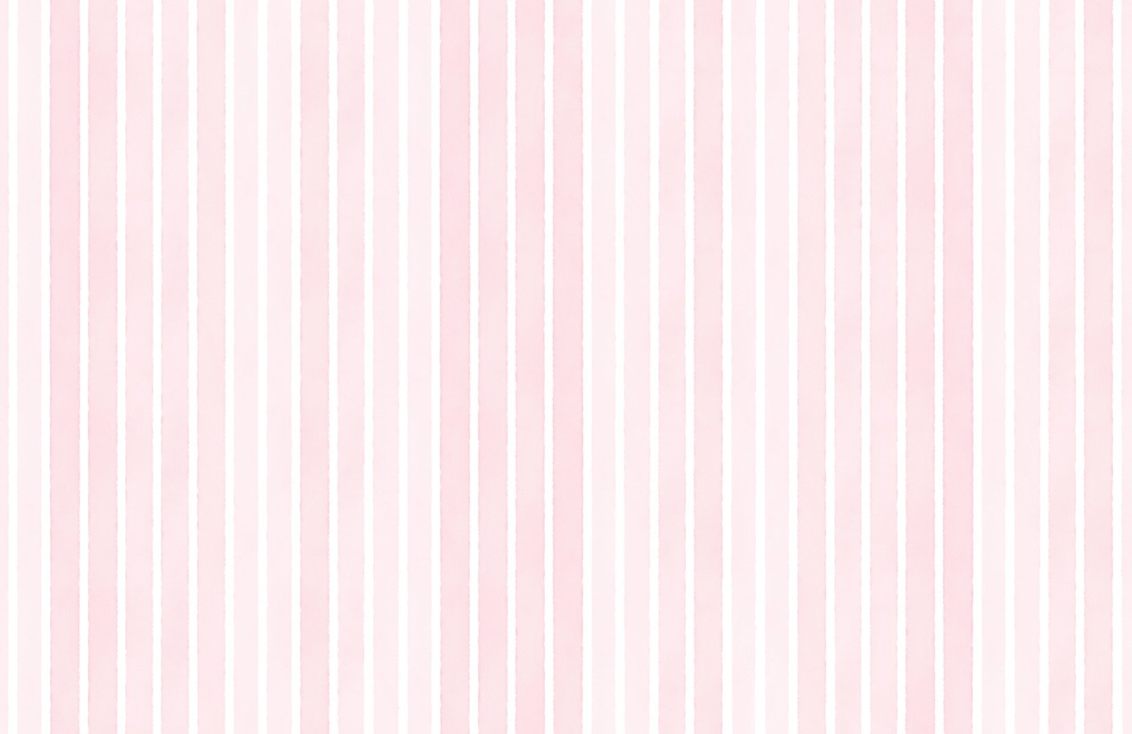 Pale Pink Striped Watercolor Wallpaper Mural