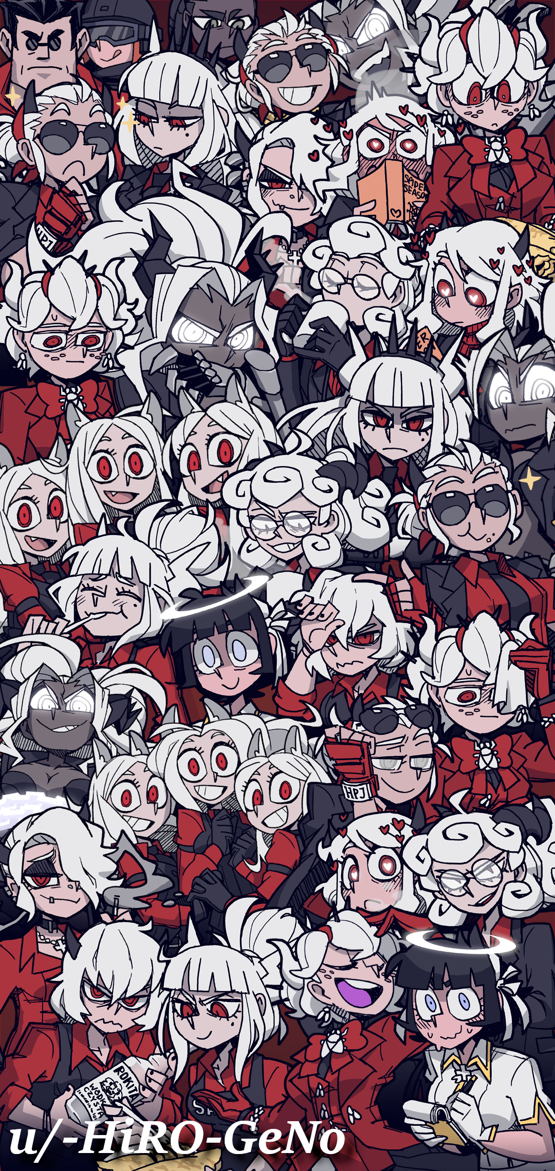 with the artbook I had to make this wallpaper: Helltaker