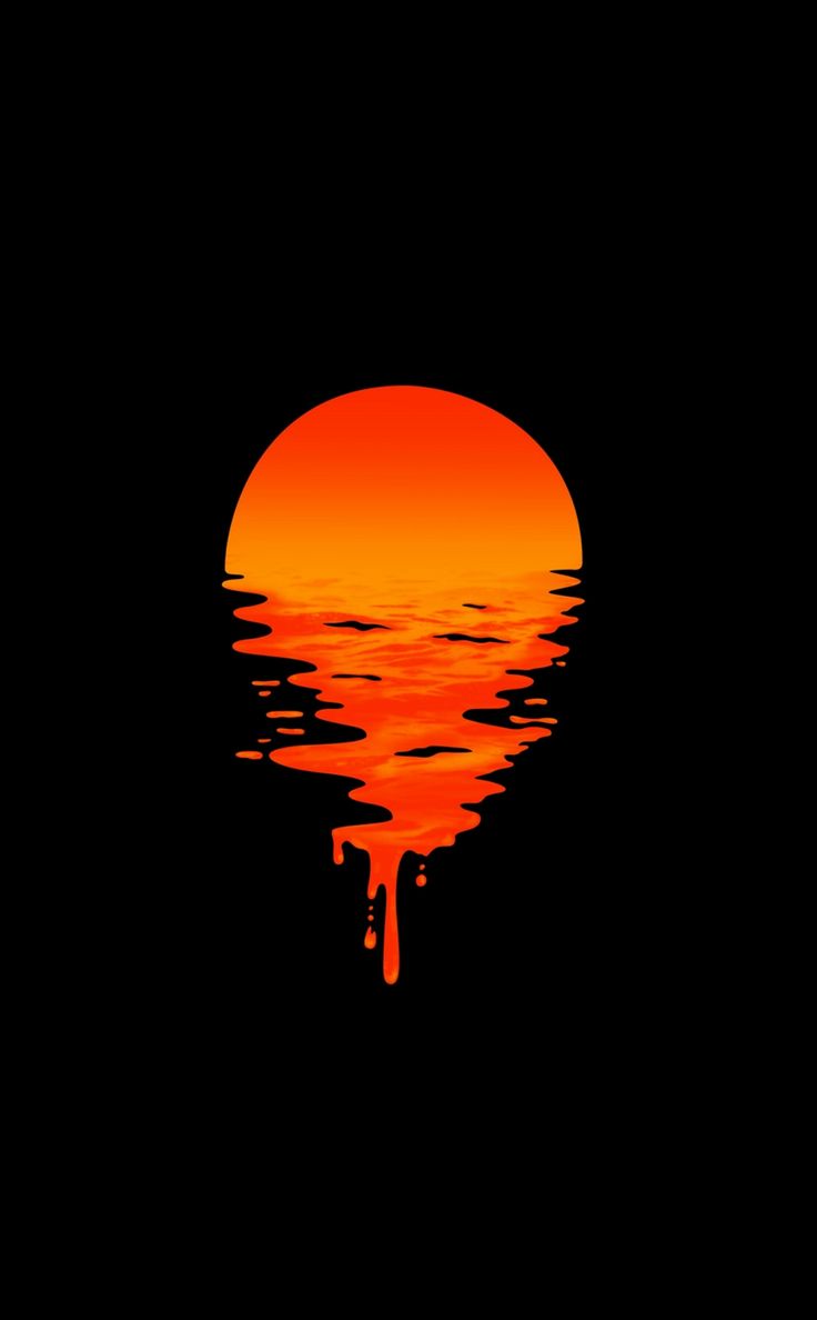 Lake, sunset, orange, minimal, dark wallpaper. HD dark wallpaper, Dark wallpaper, Scenery wallpaper