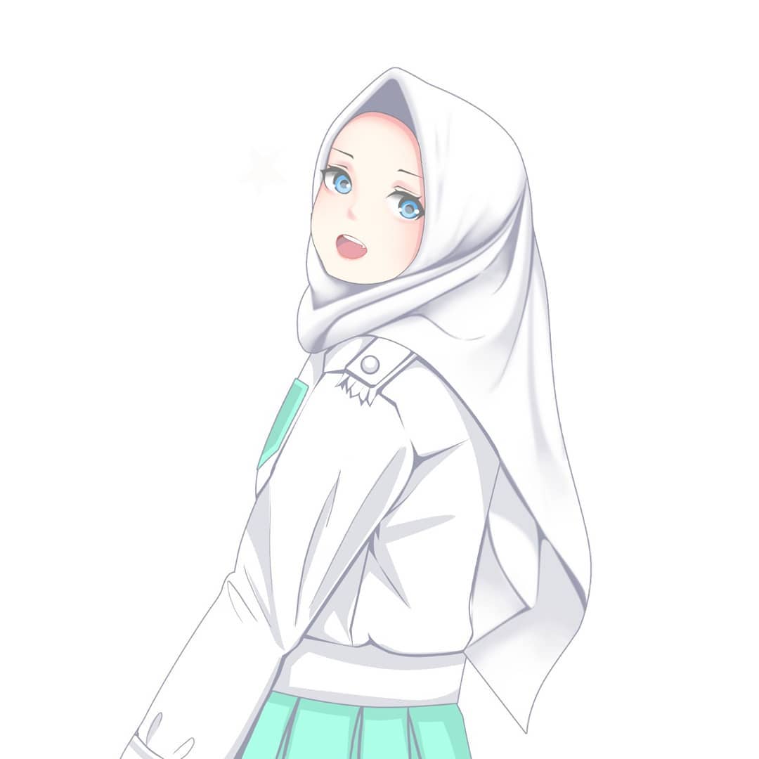 Cute Anime Hijab Girl Wallpaper