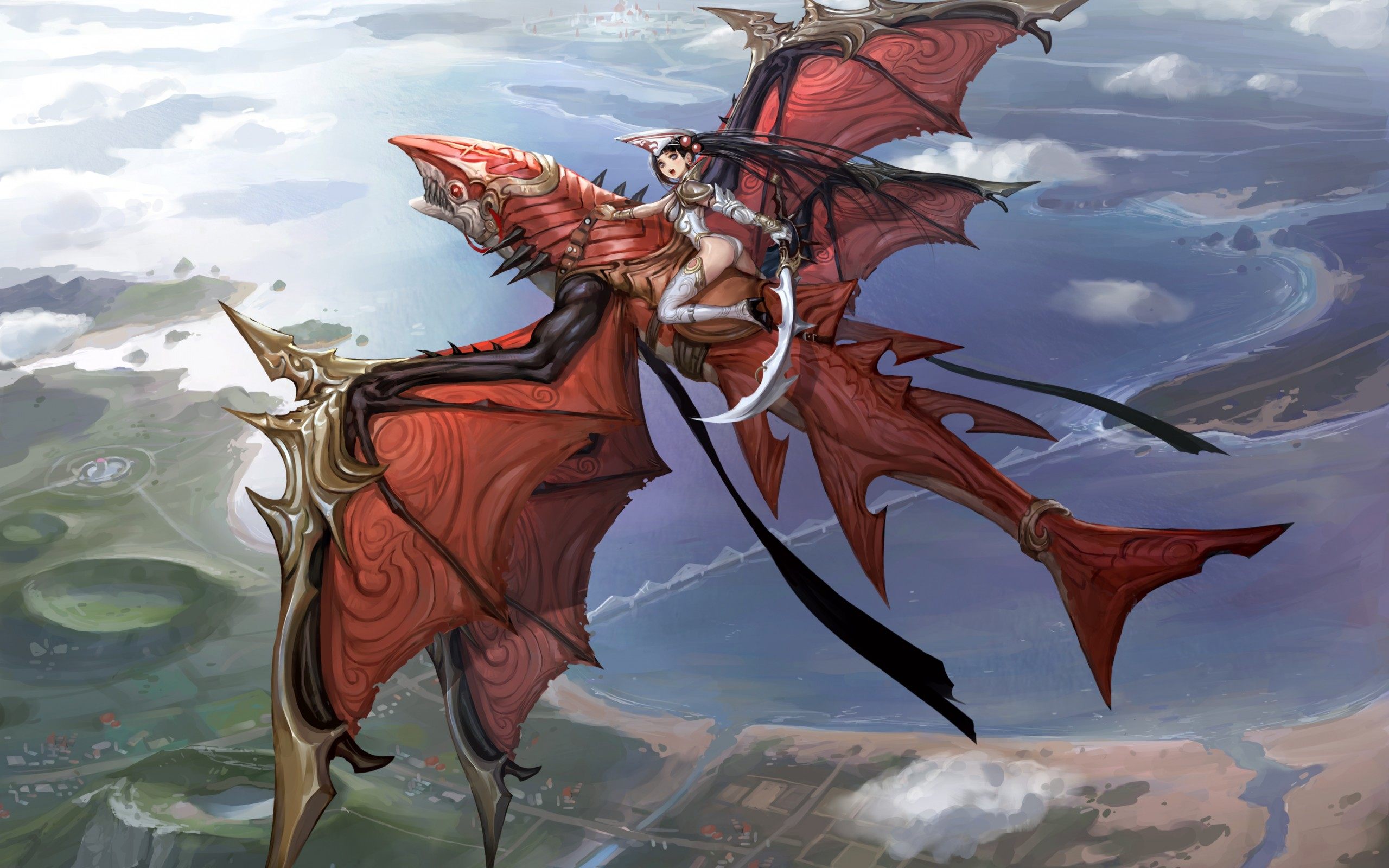 Free download Anime Dragon Flying HD Wallpaper For Desktop and Mobile [2560x1600] for your Desktop, Mobile & Tablet. Explore Anime Dragon Wallpaper. Anime Dragon Wallpaper, Dragon Background, Dragon Wallpaper