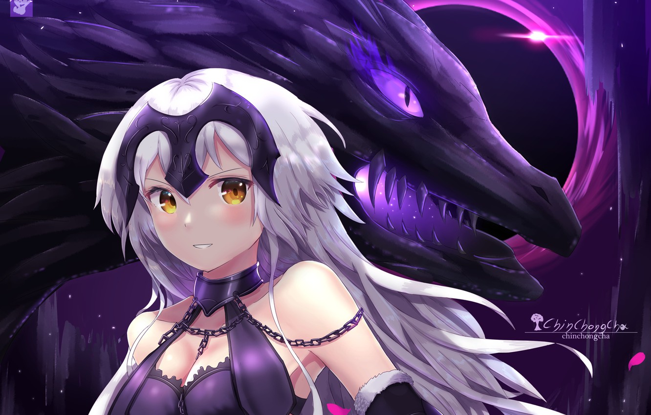 Wallpaper girl, dragon, anime, art, Fate Grand order image for desktop, section сёнэн