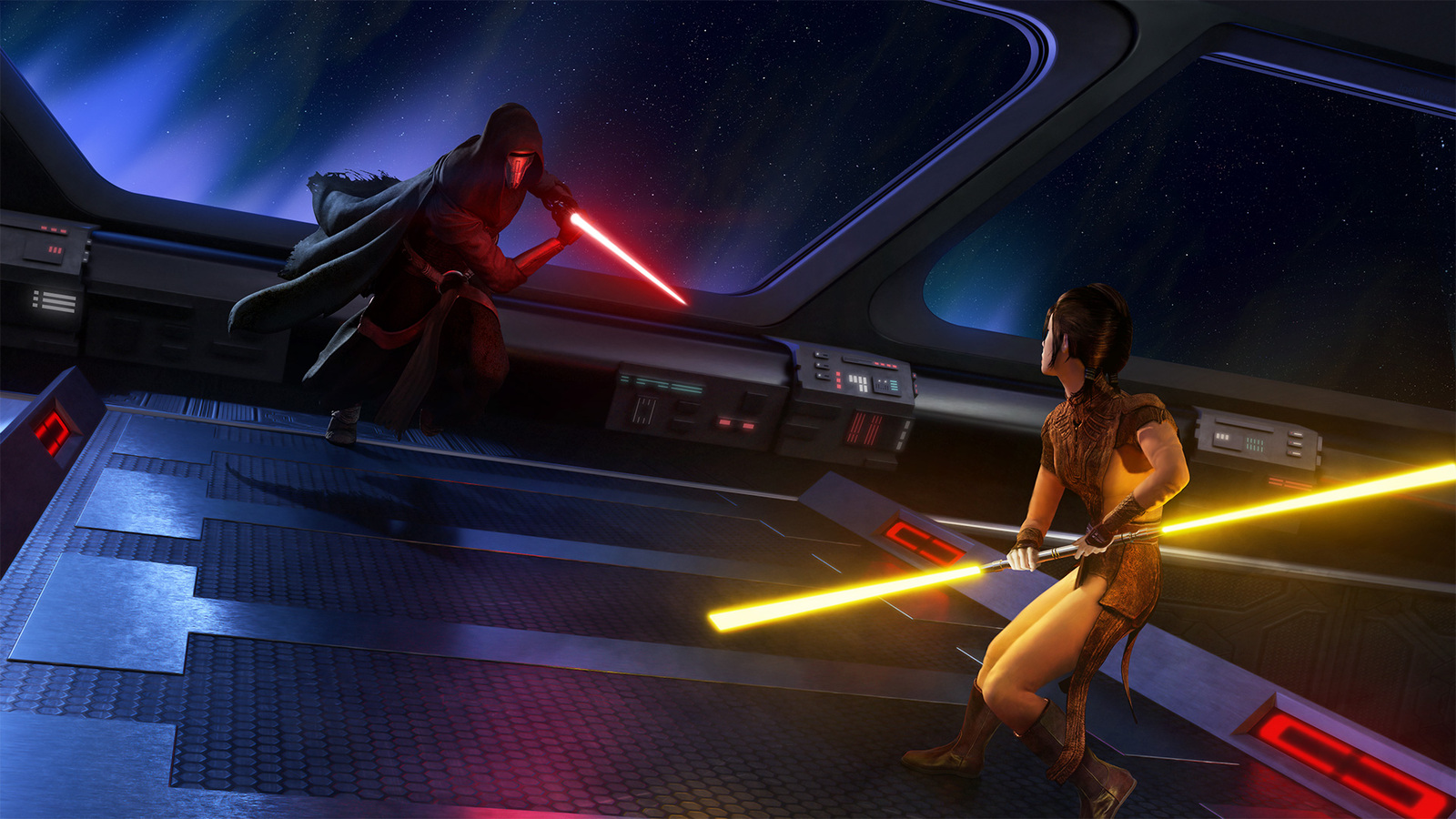 Star Wars Darth Revan Vs Bastila Shan 1600x900 Resolution HD 4k Wallpaper, Image, Background, Photo and Picture