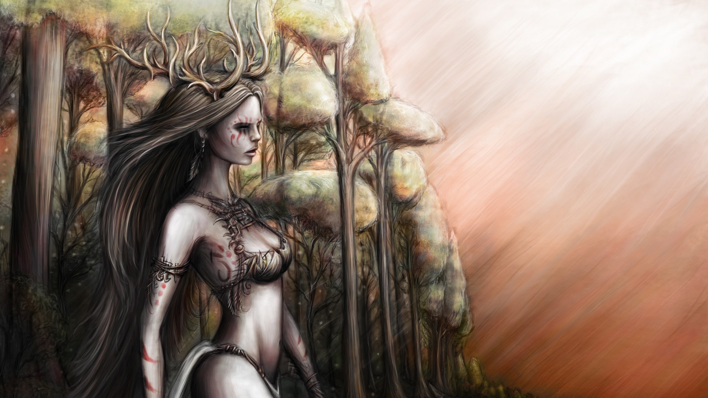 Dryad of the woods HD Wallpaper