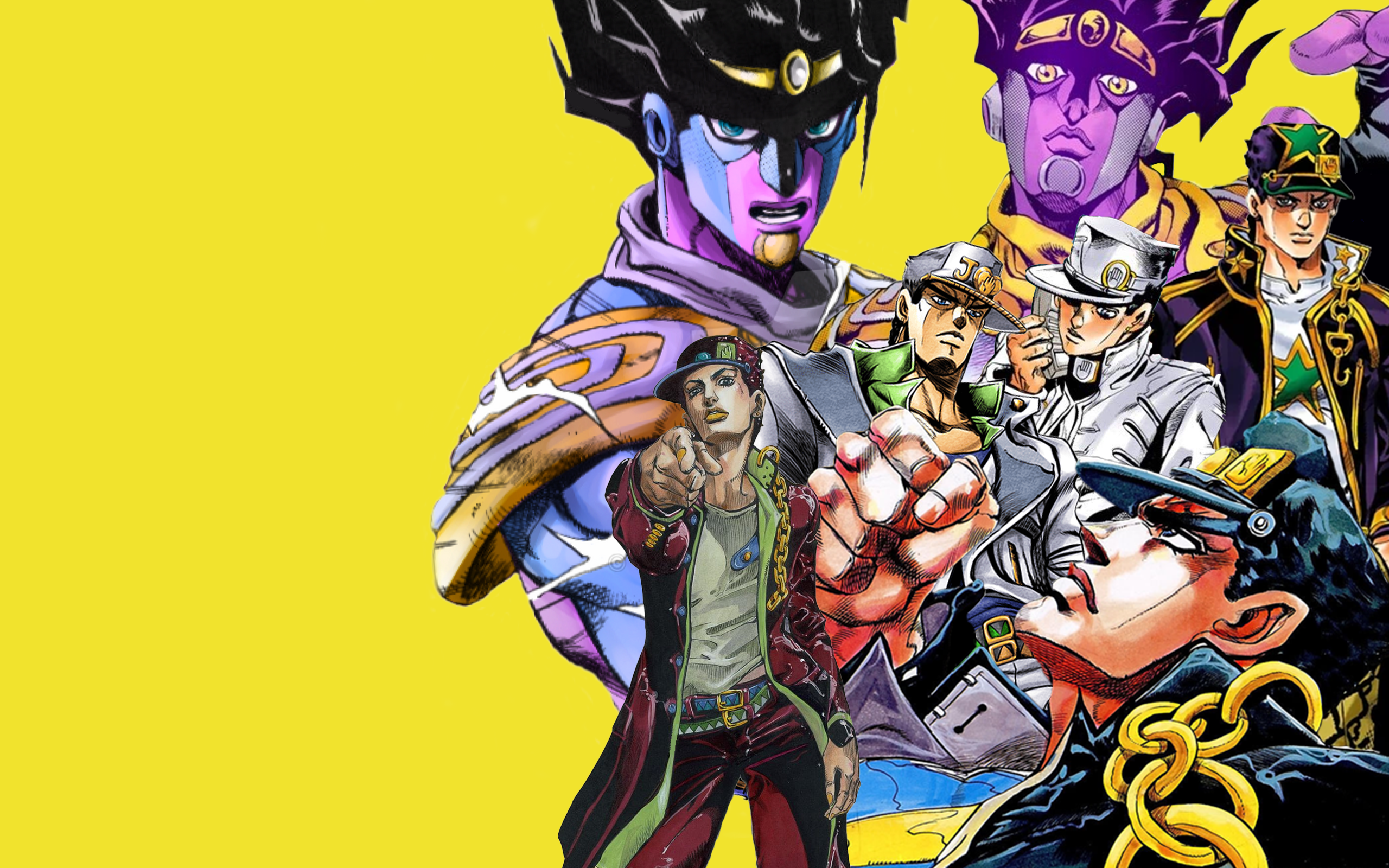 had to make a jotaro one to match the dio wallpaper i just posted: StardustCrusaders