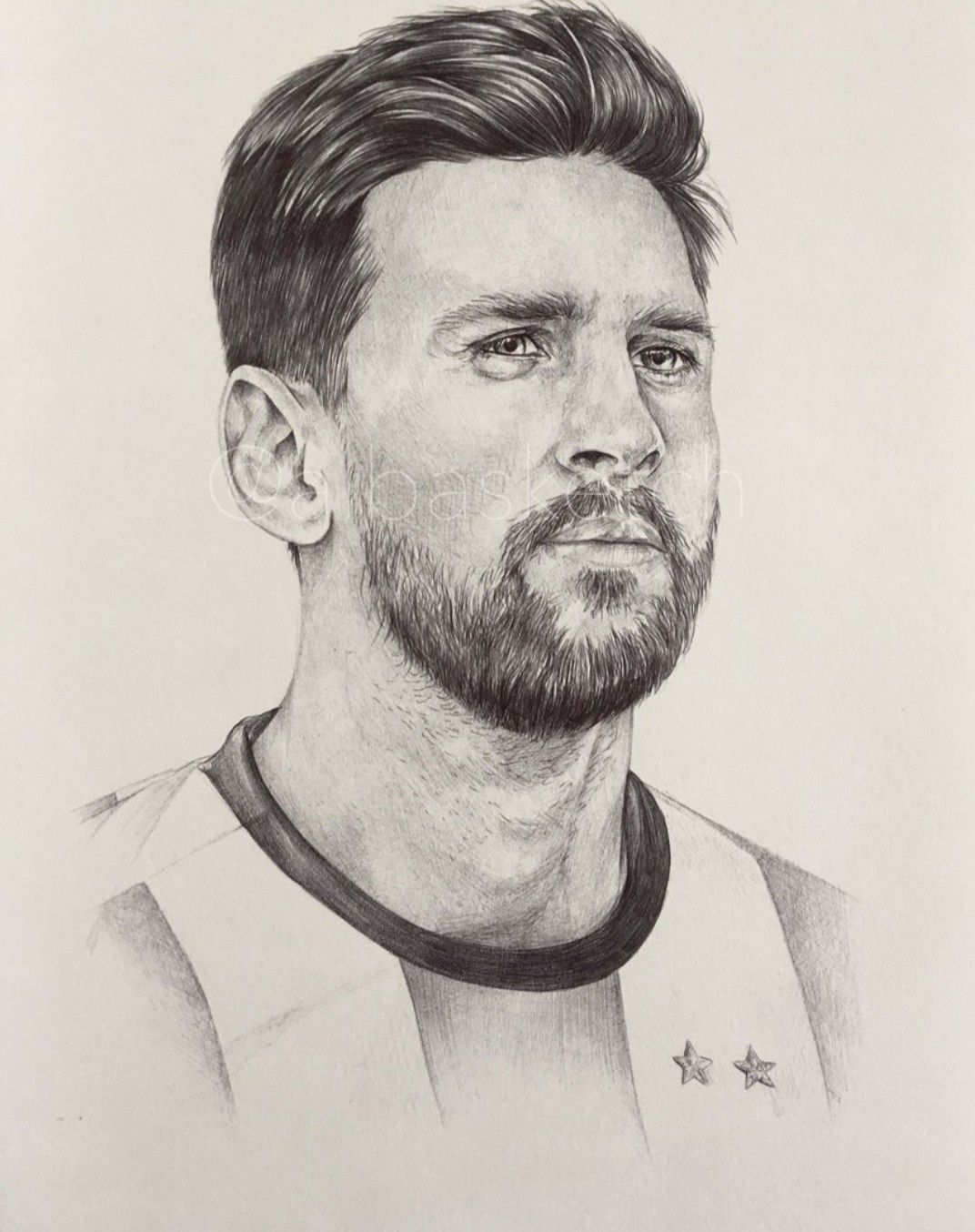 Messi Drawing by Tejas Makode - Pixels