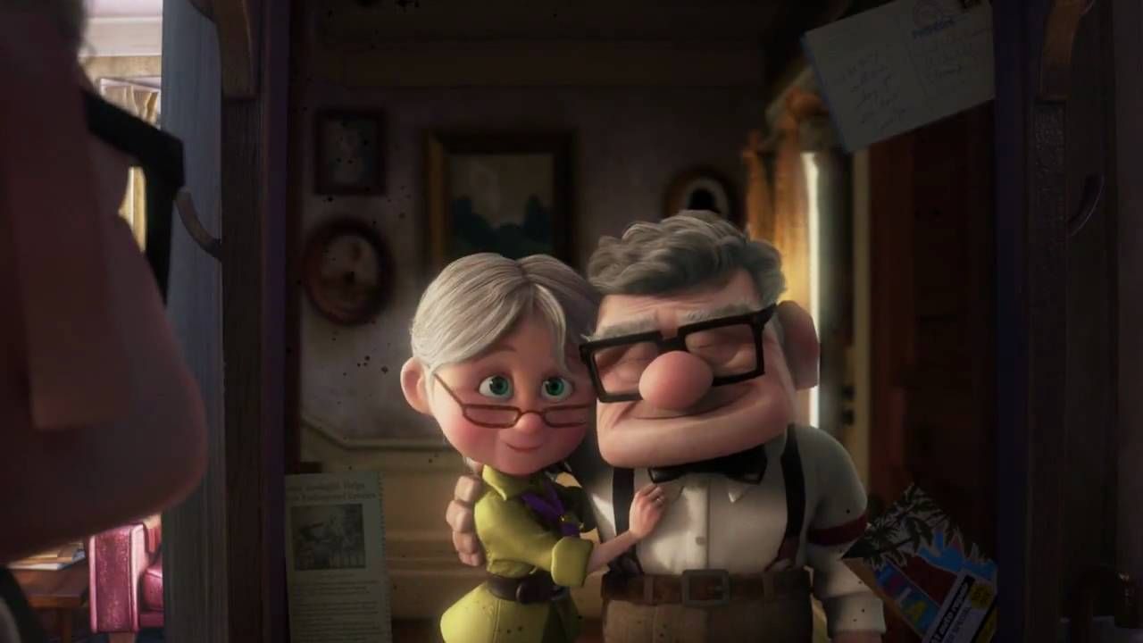 UP (pixar's animation) Carl n Ellie married life HD. Together forever, Honeymoon phase, Up pixar