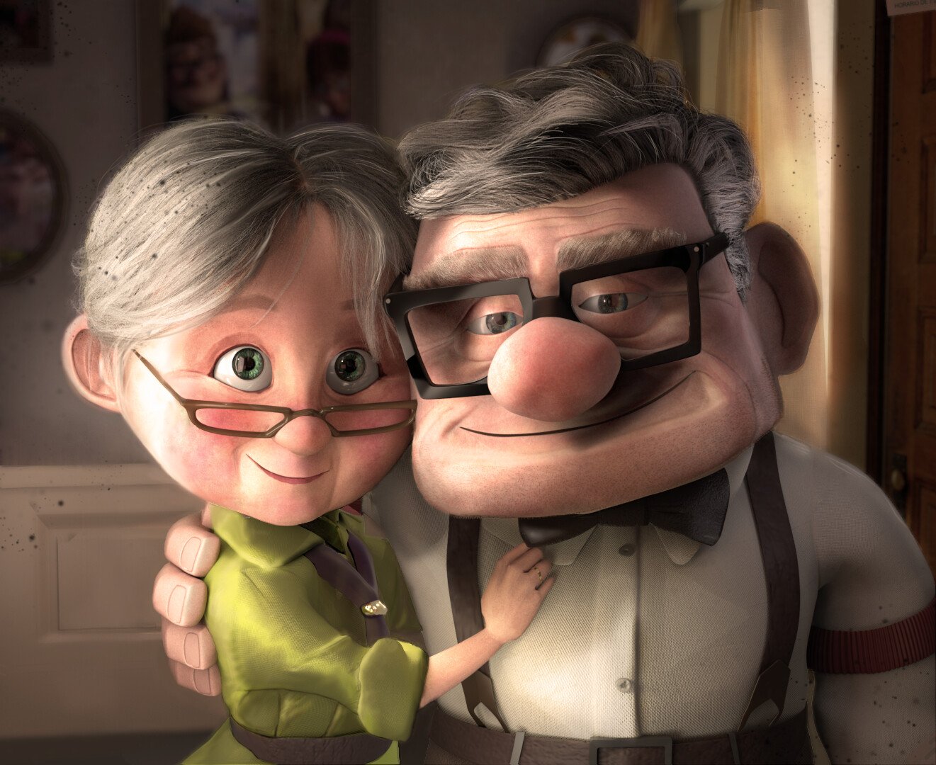 Miriam Raya García and Carl (from Up, Disney Pixar)