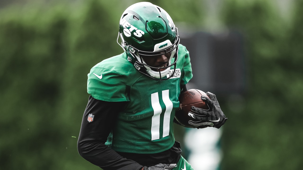 Denzel Mims Enjoys His First Jets Training Camp Practice