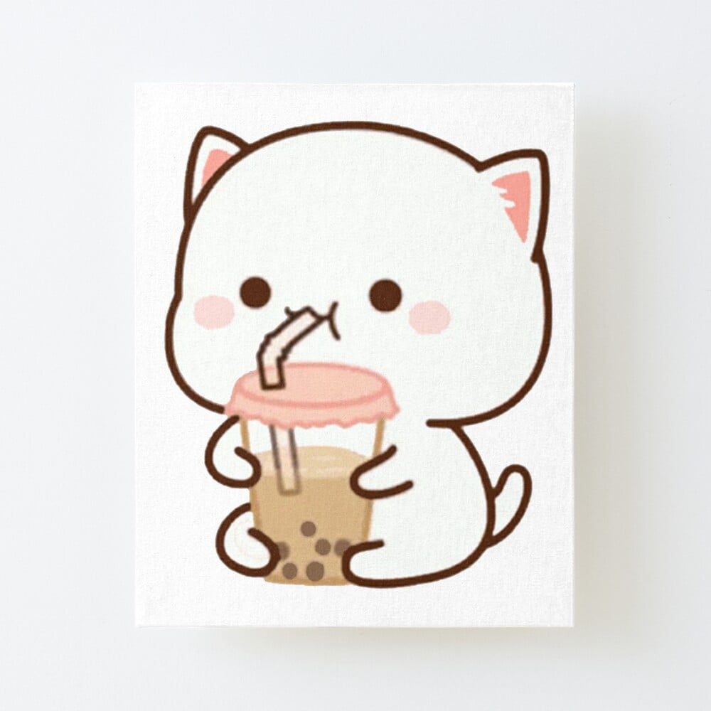 Cats Drinking Boba Wallpapers Wallpaper Cave