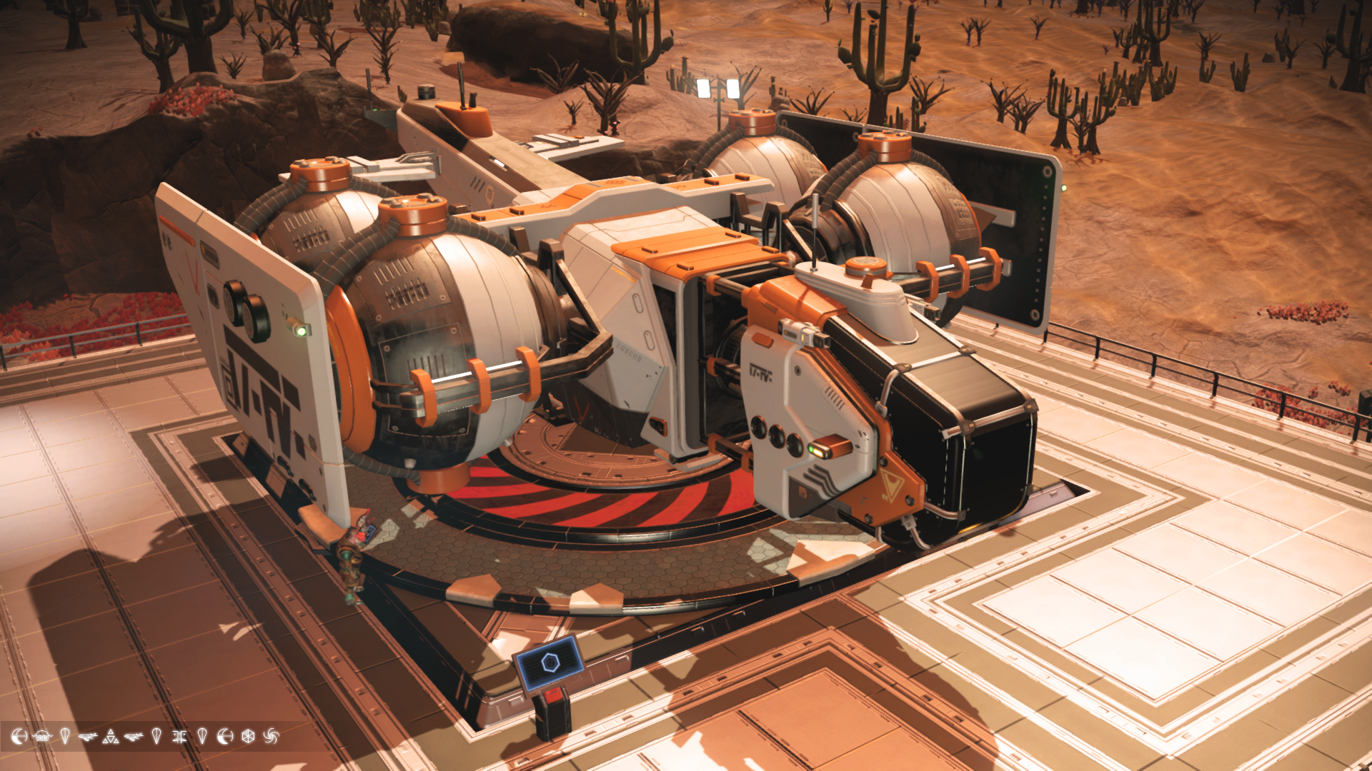 This orange and white baller hauler reminds me alot of those old Lego Mars Mission sets. Euclid: NMSCoordinateExchange