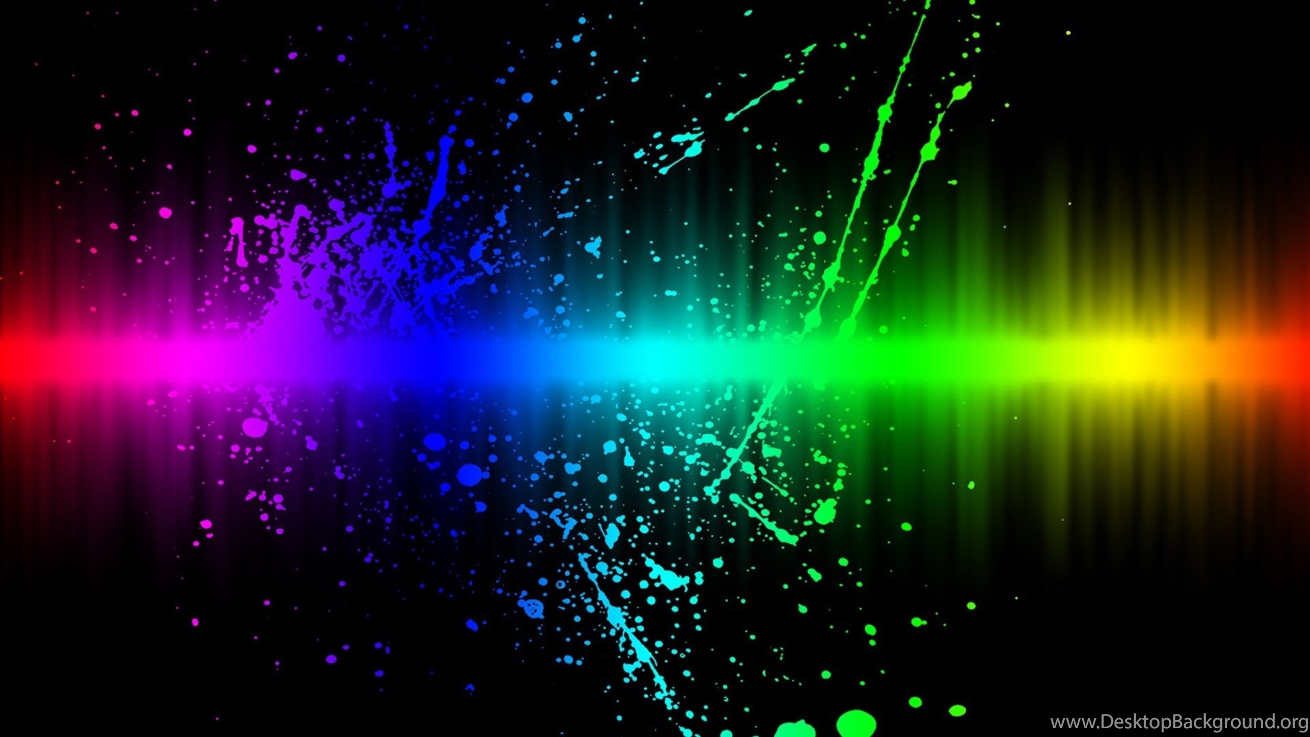 Cool Wallpaper 1920x1080 With Colorful Rainbow Paint Desktop Background