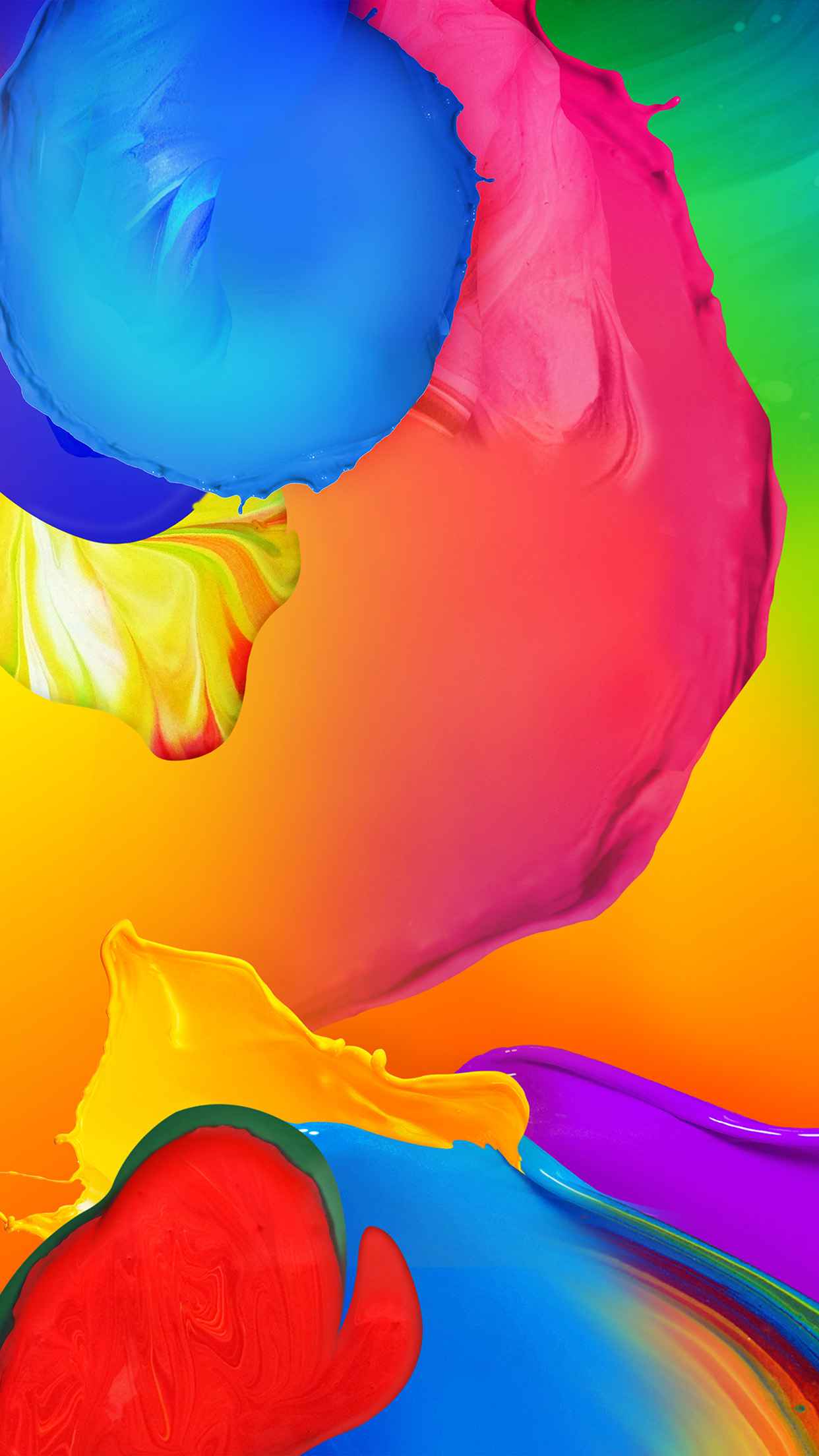 Rainbow Color Paint Art Ink Default Pattern Wallpaper
