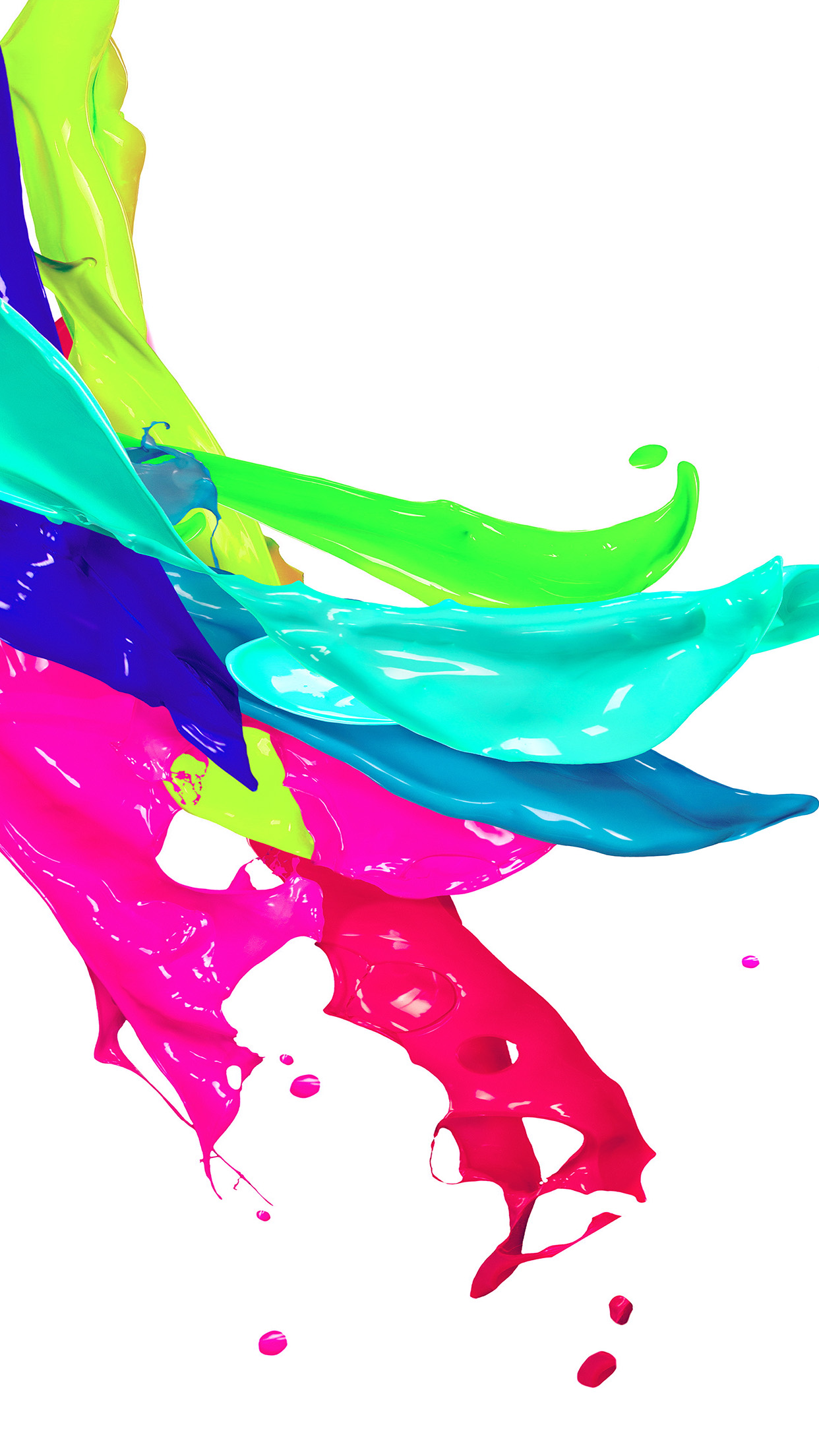 iPhone X wallpaper. color paint art white art illustration rainbow