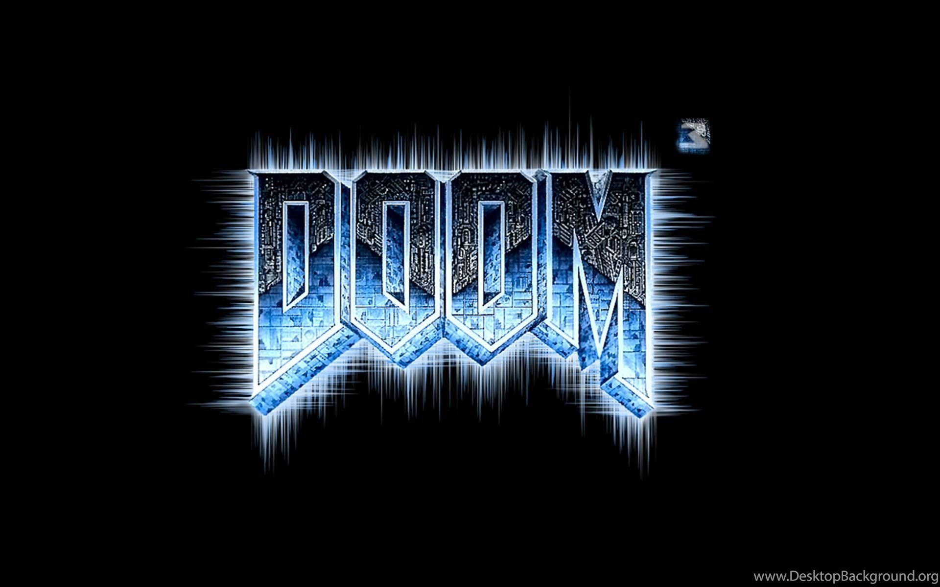 Doom 3 Ice Logo Wallpaper Desktop Background