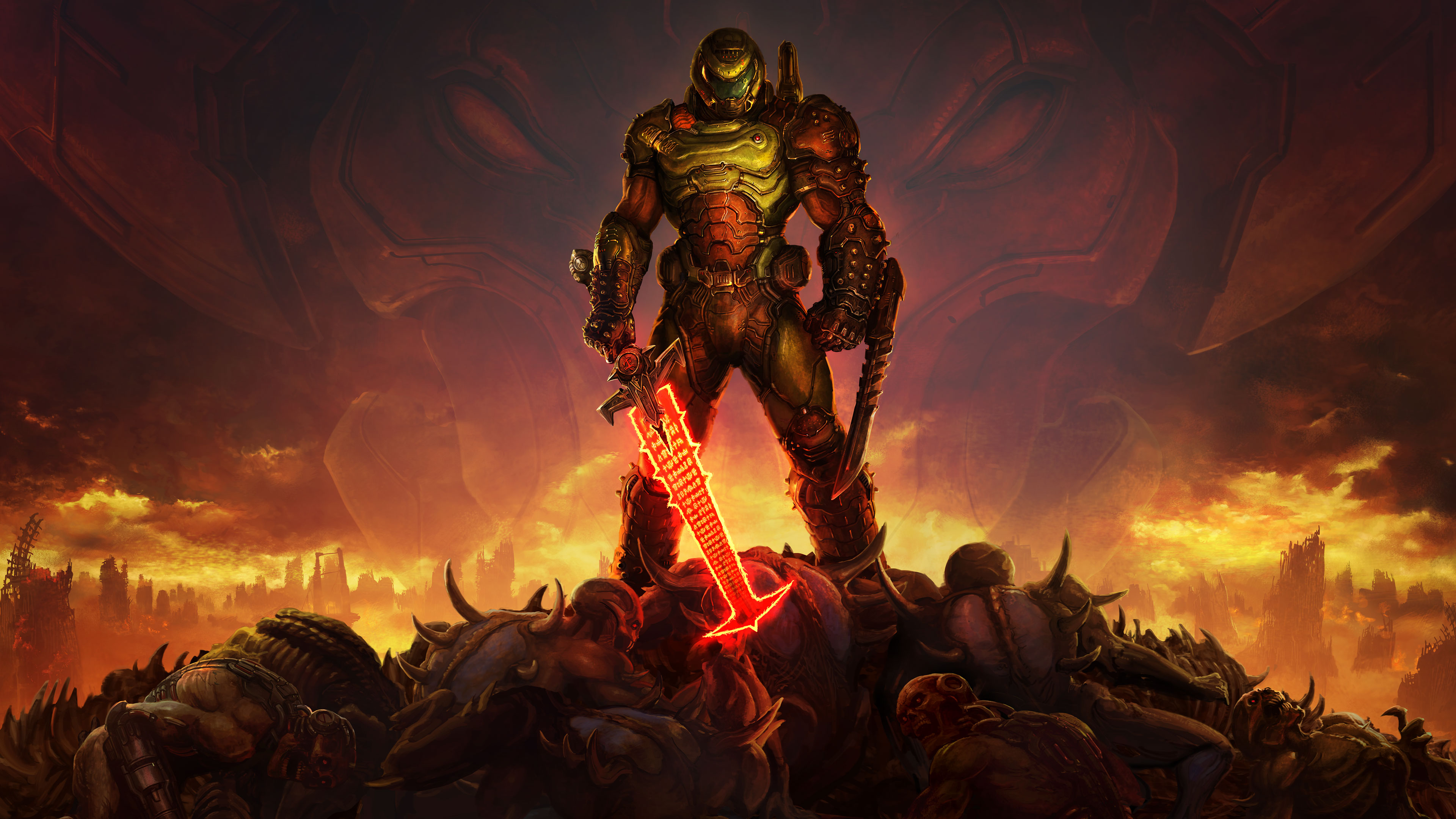 Doom 4K wallpaper for your desktop or mobile screen free and easy to download