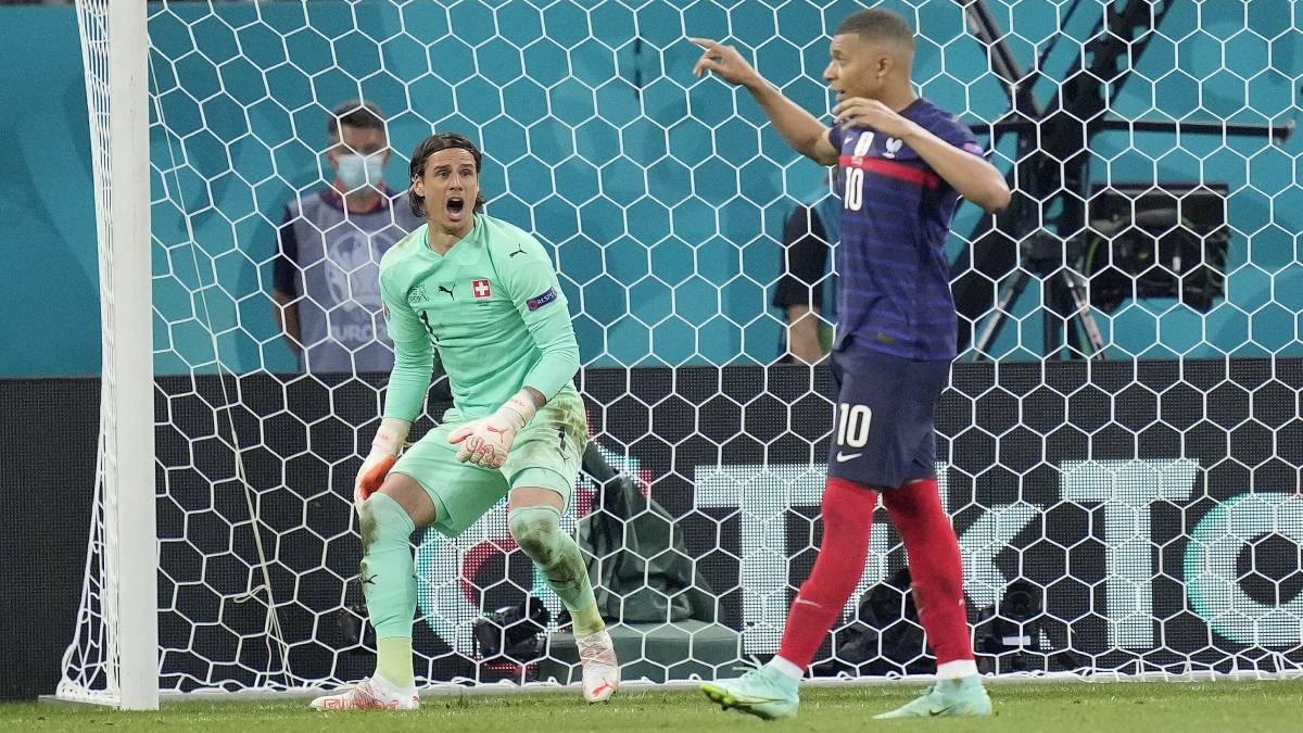 Euro 2020 Yann Sommer saves Kylian Mbappe's penalty as Switzerland beat France in shootout