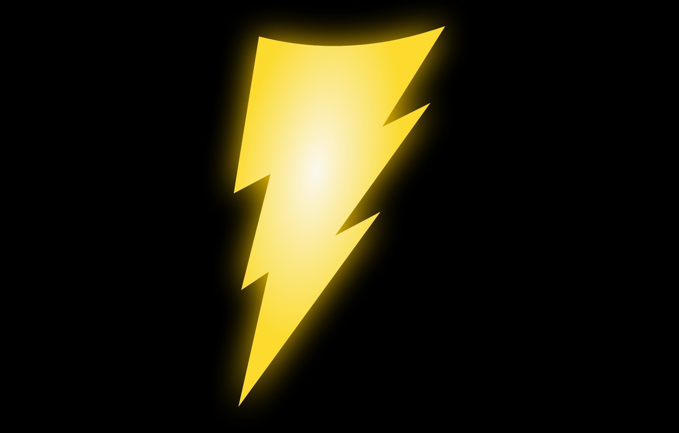 Wallpaper background, black, lightning, logo, logo, black, yellow, lightning, yellow, comics, Black Adam, Black Adam image for desktop, section минимализм