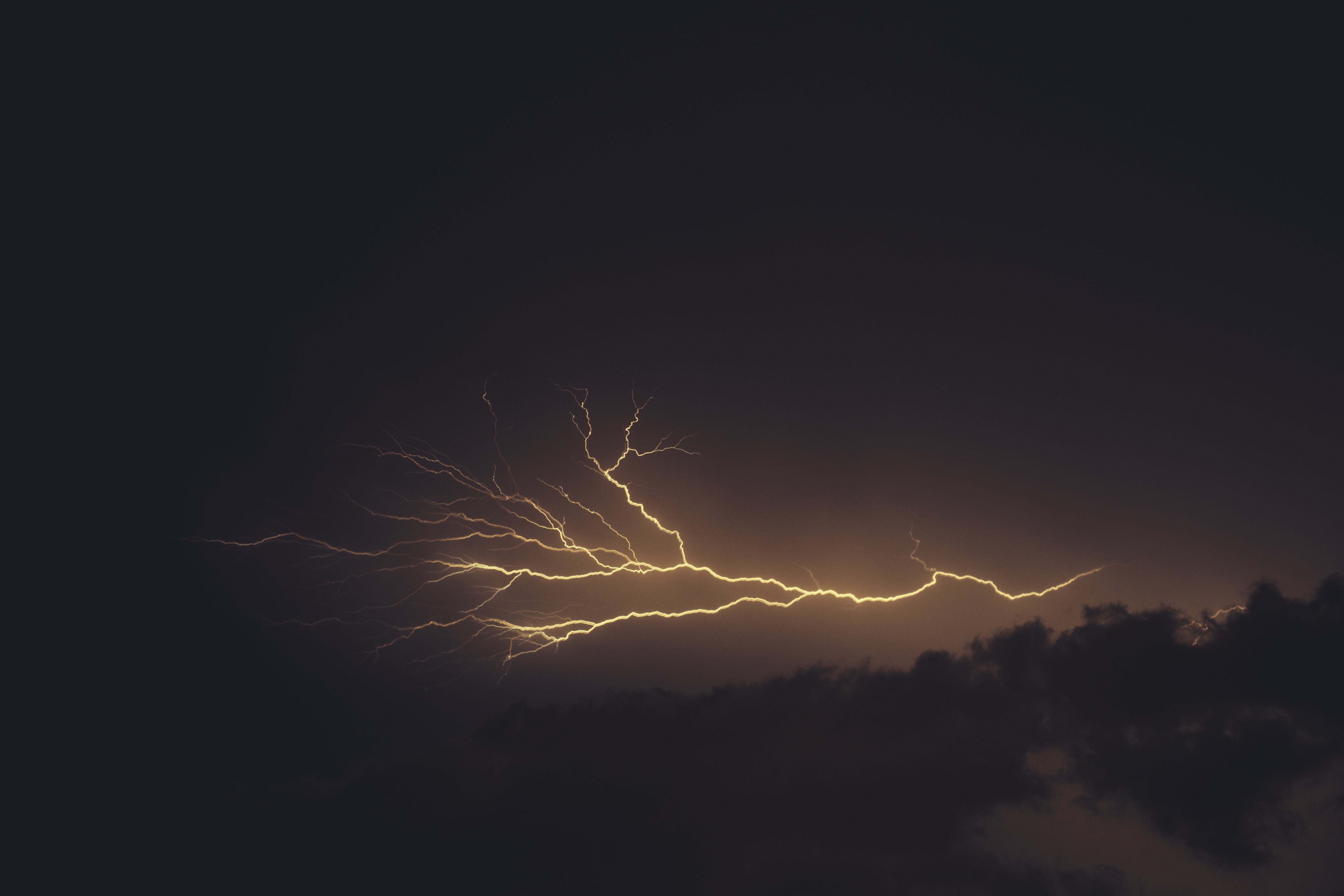 6000x4000 #yellow, #sideways, #cloud, #lightning, #streak, #stormy, #strike, #hong kong, #electricity, #silhouette, #moody, #night, #light, # thunder, #shadow, #storm, #nature, #PNG image, #electric, #dark, #sky HD Wallpaper
