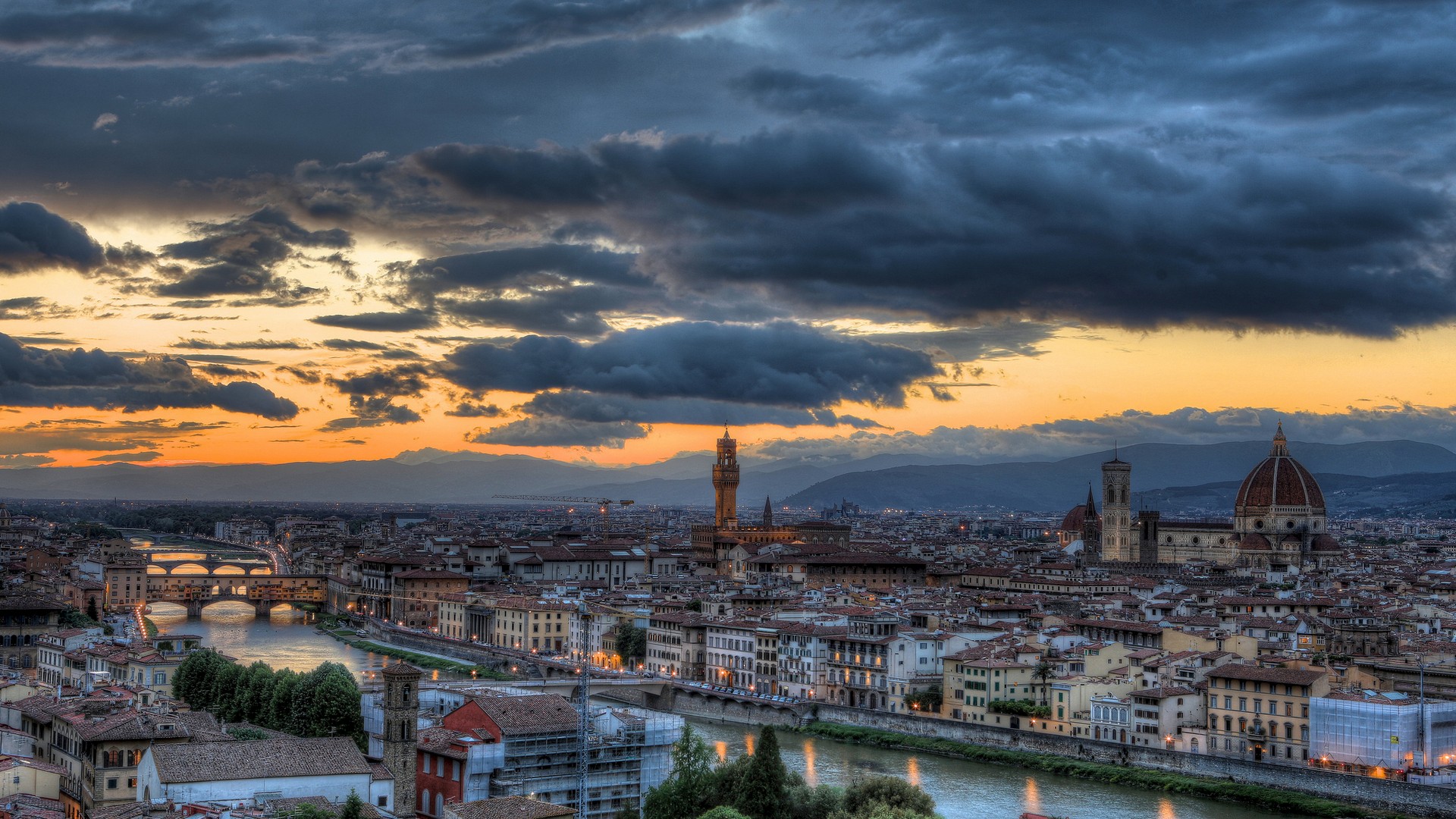 1920x1080 florence italy city cityscape architecture florence cathedral gothic architecture river sunset clouds wallpaper JPG 576 kB. Mocah HD Wallpaper
