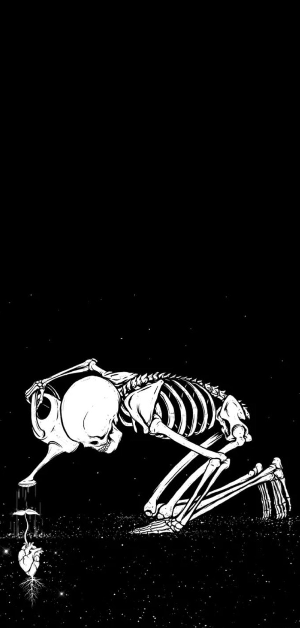 skeleton aesthetic lockscreen