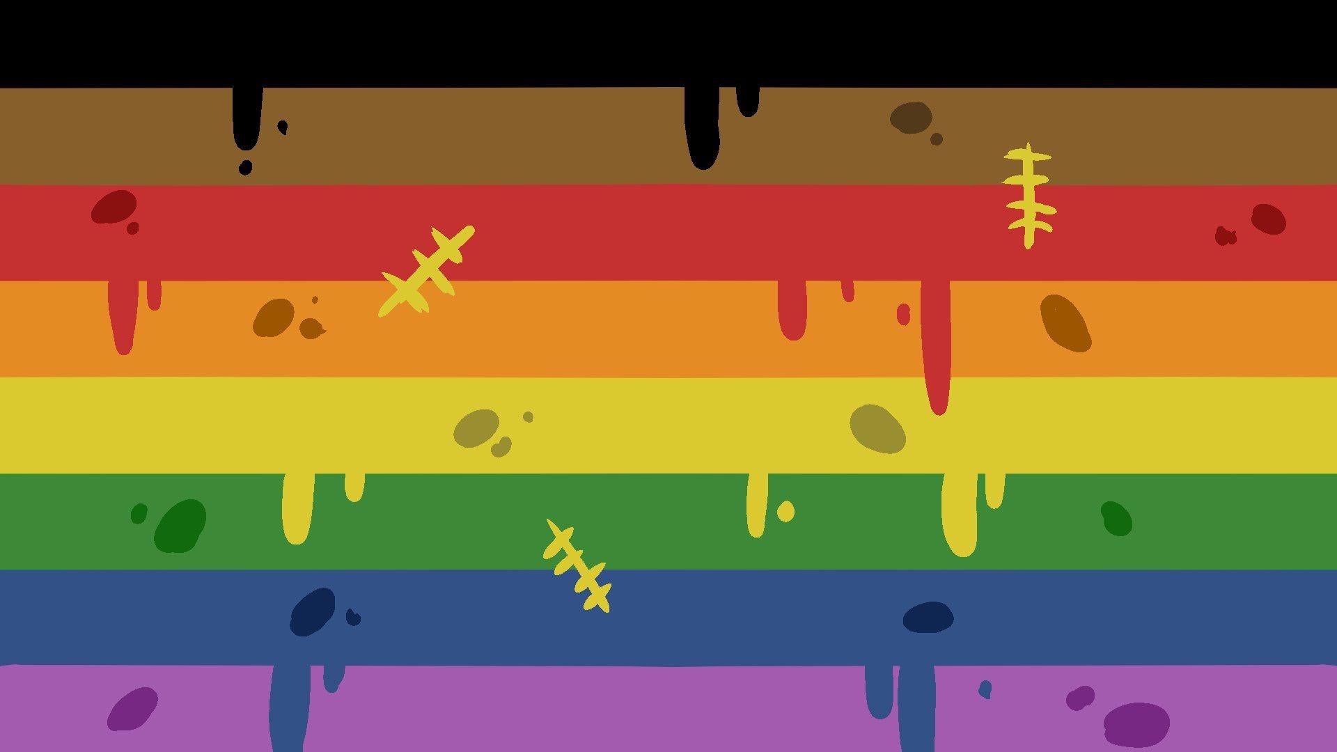 Halloween pride flags (not OC- Found lgbt