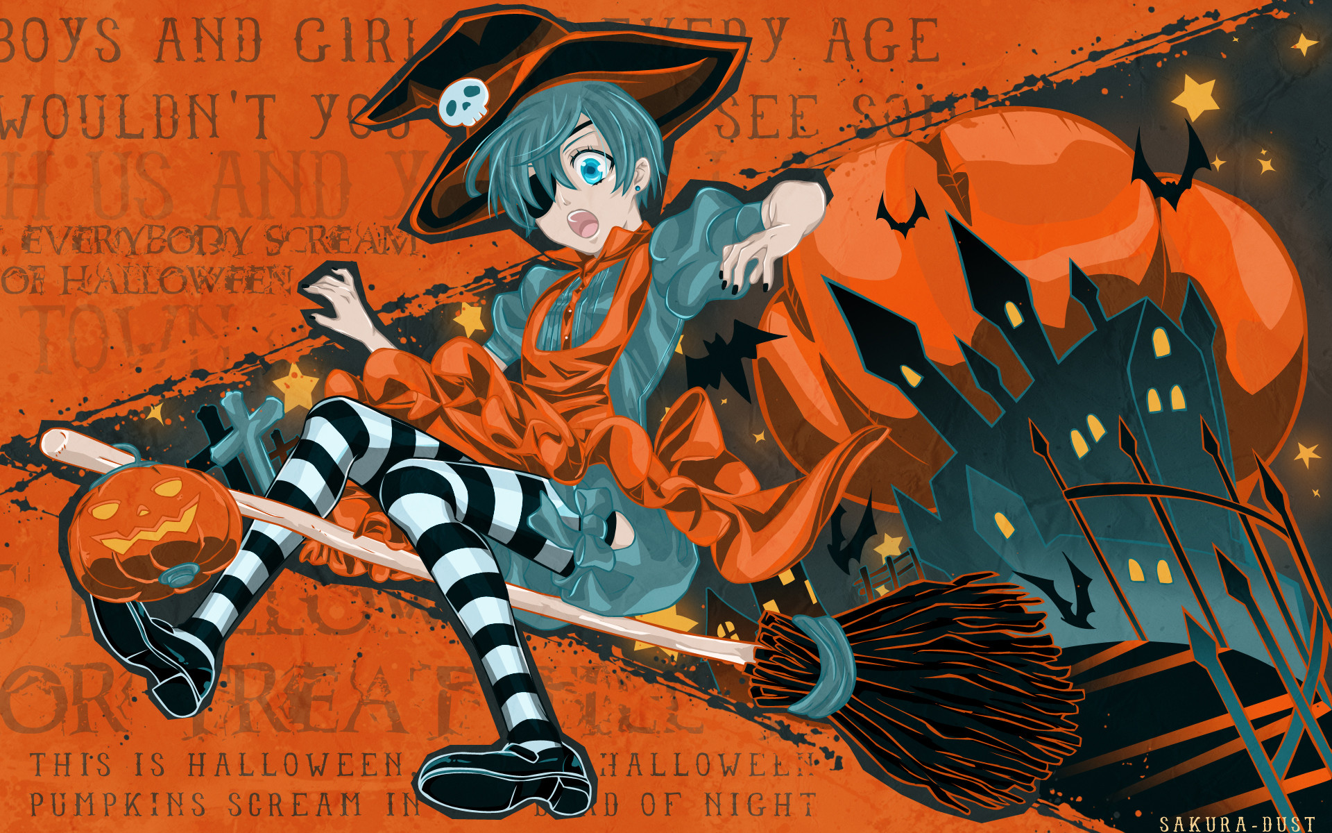 Anime halloween, iPhone, Desktop HD Background / Wallpaper (1080p, 4k) (png / jpg) (2021)