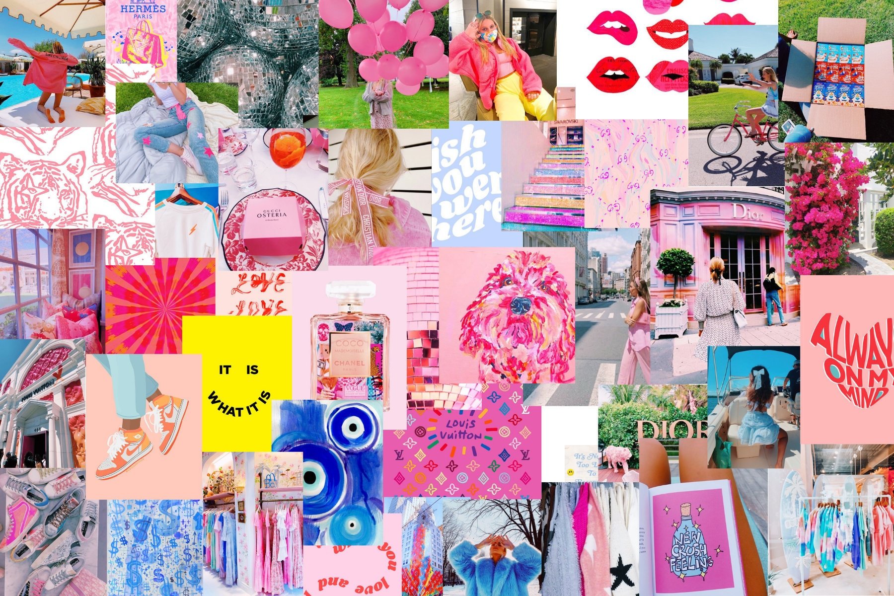 Picture Preppy Bright Collage Kit Digital Download