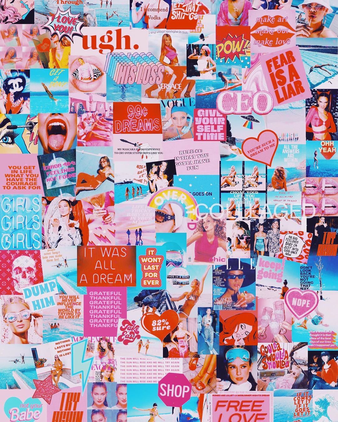 Preppy Collage Wallpapers Wallpaper Cave