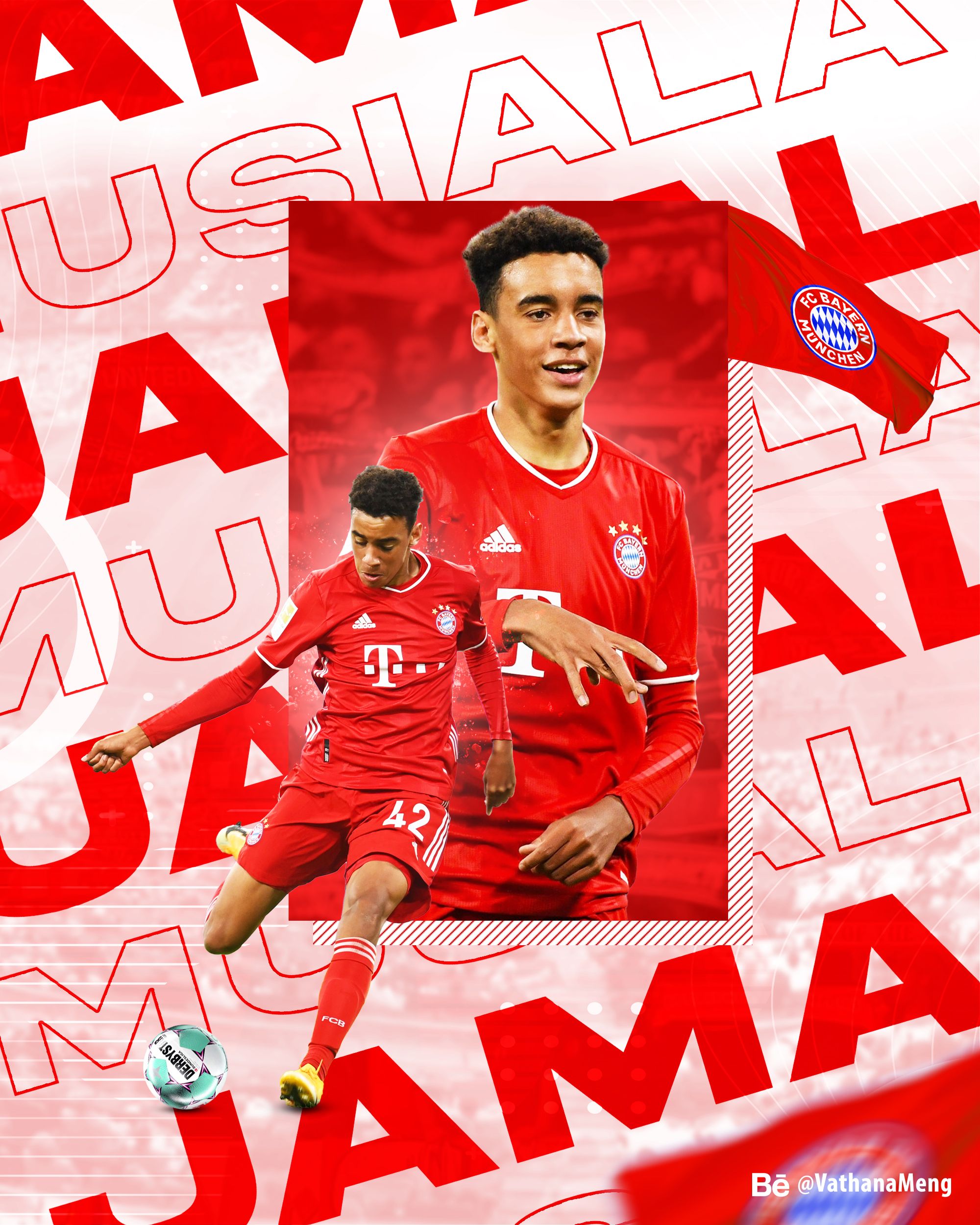 Jamal Musiala. Football poster, Sport poster design, Sports design inspiration