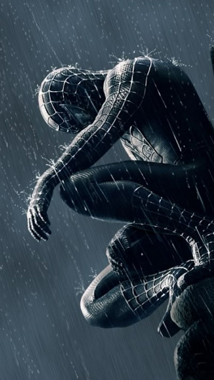 Black Suit Spider Man Wallpaper!