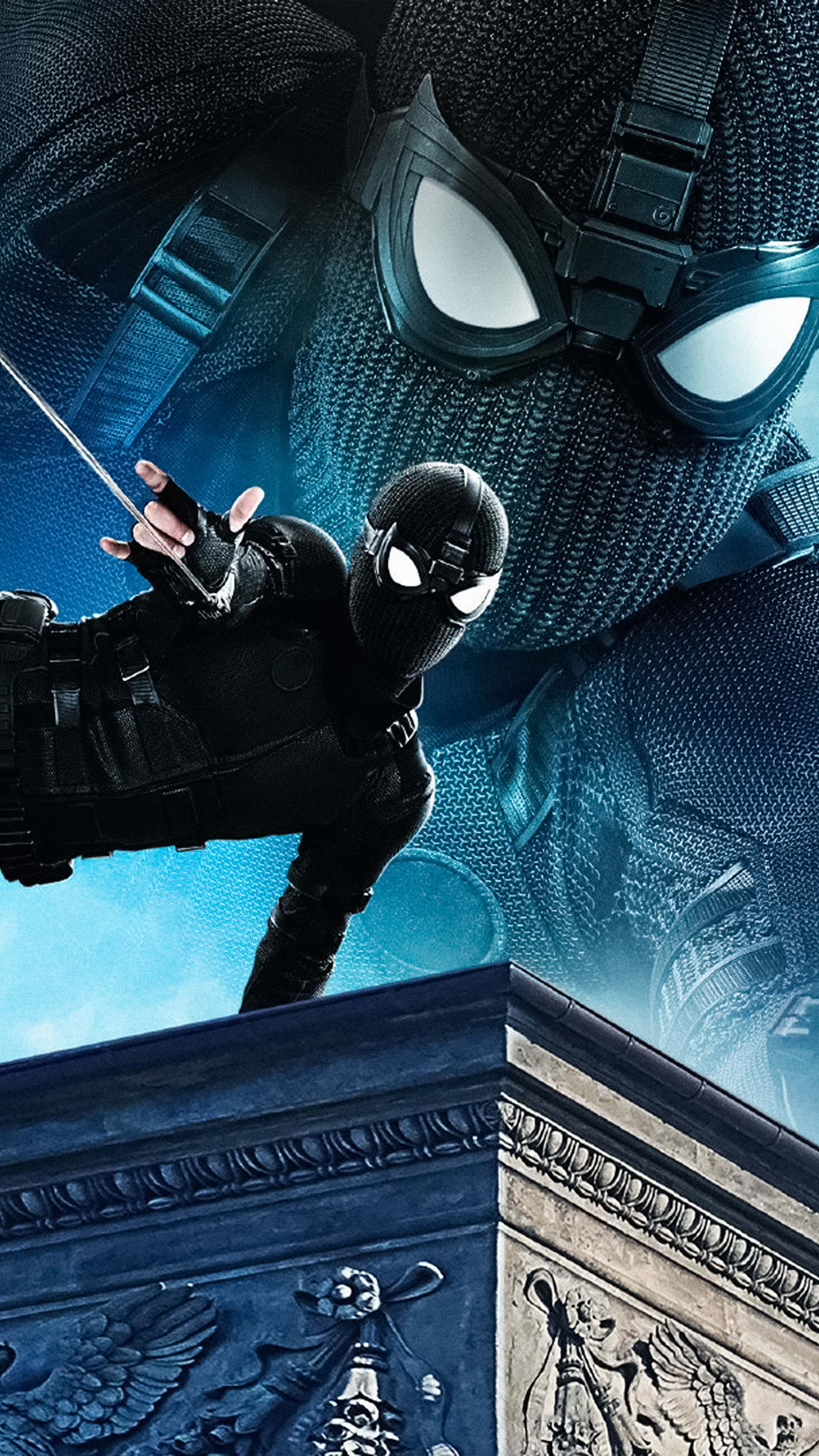 Black Suit Spider Man Far From Home 2019 4K Ultra HD Mobile Wallpaper