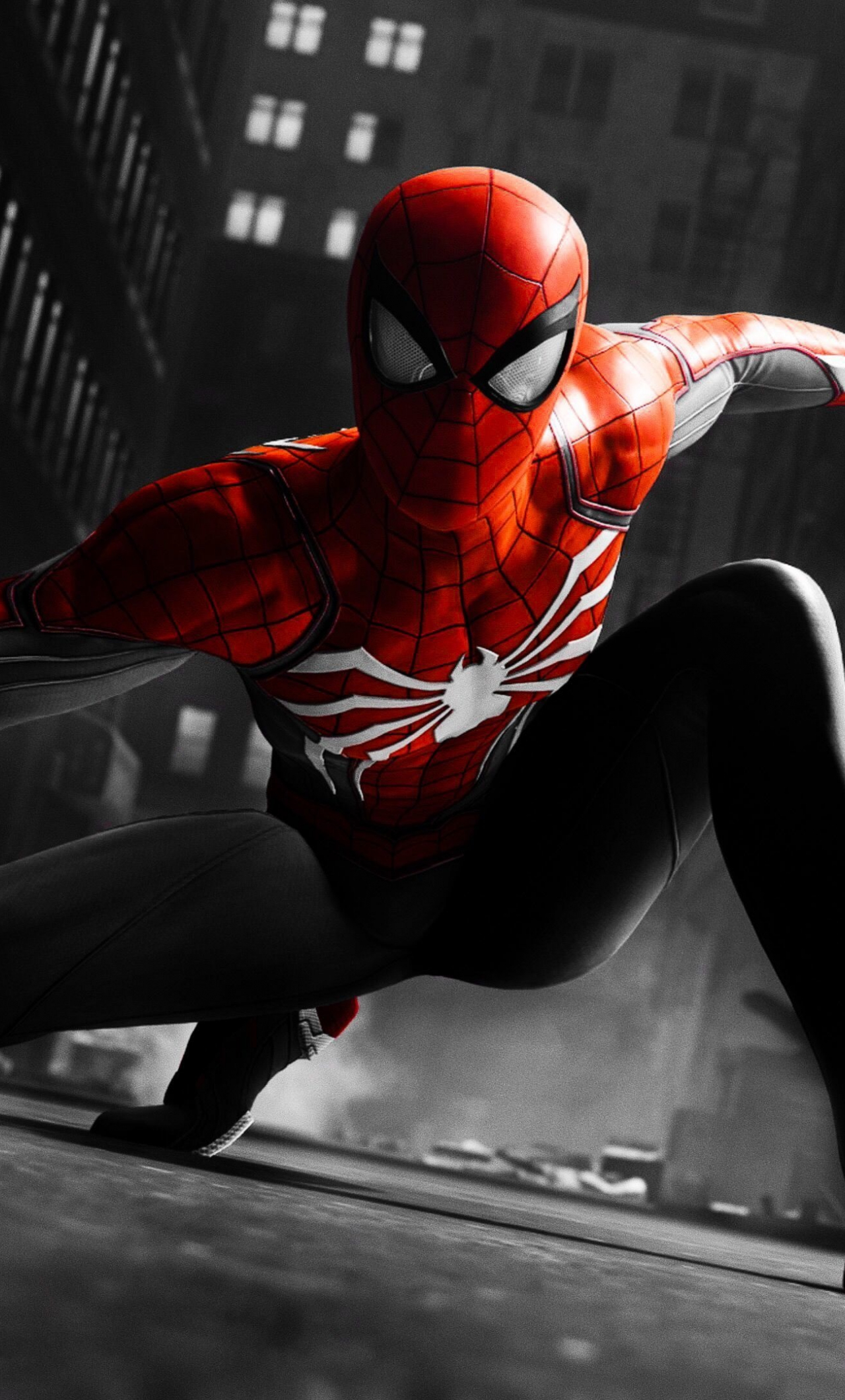 Download Black And Red, Suit, Spider Man, Video Game 1280x2120 Wallpaper, Iphone 6 Plus, 1280x2120 HD Image, Background, 16142