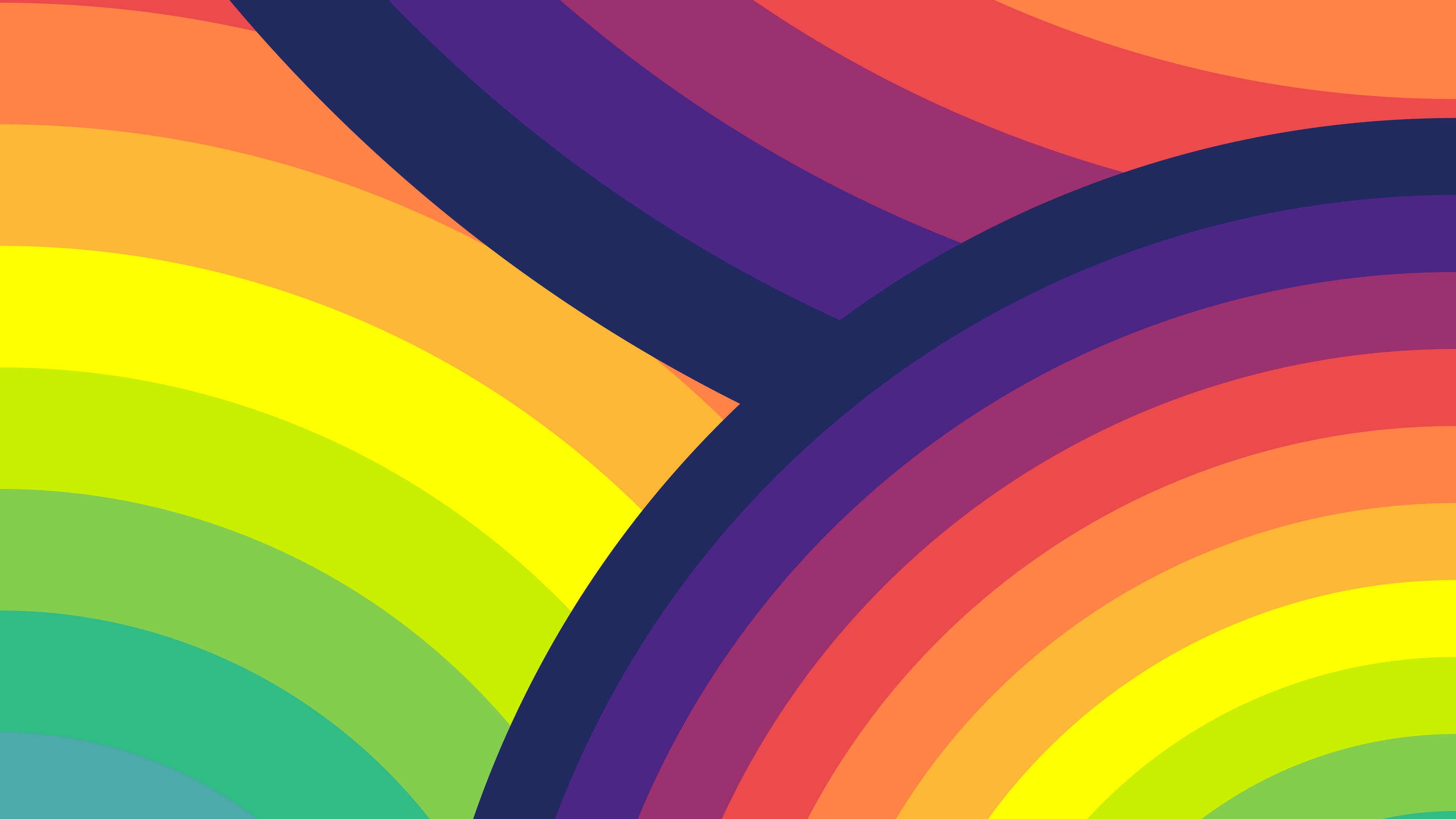 Wallpaper Circles, Colorful, Rainbow, Arc Wallpaper HD