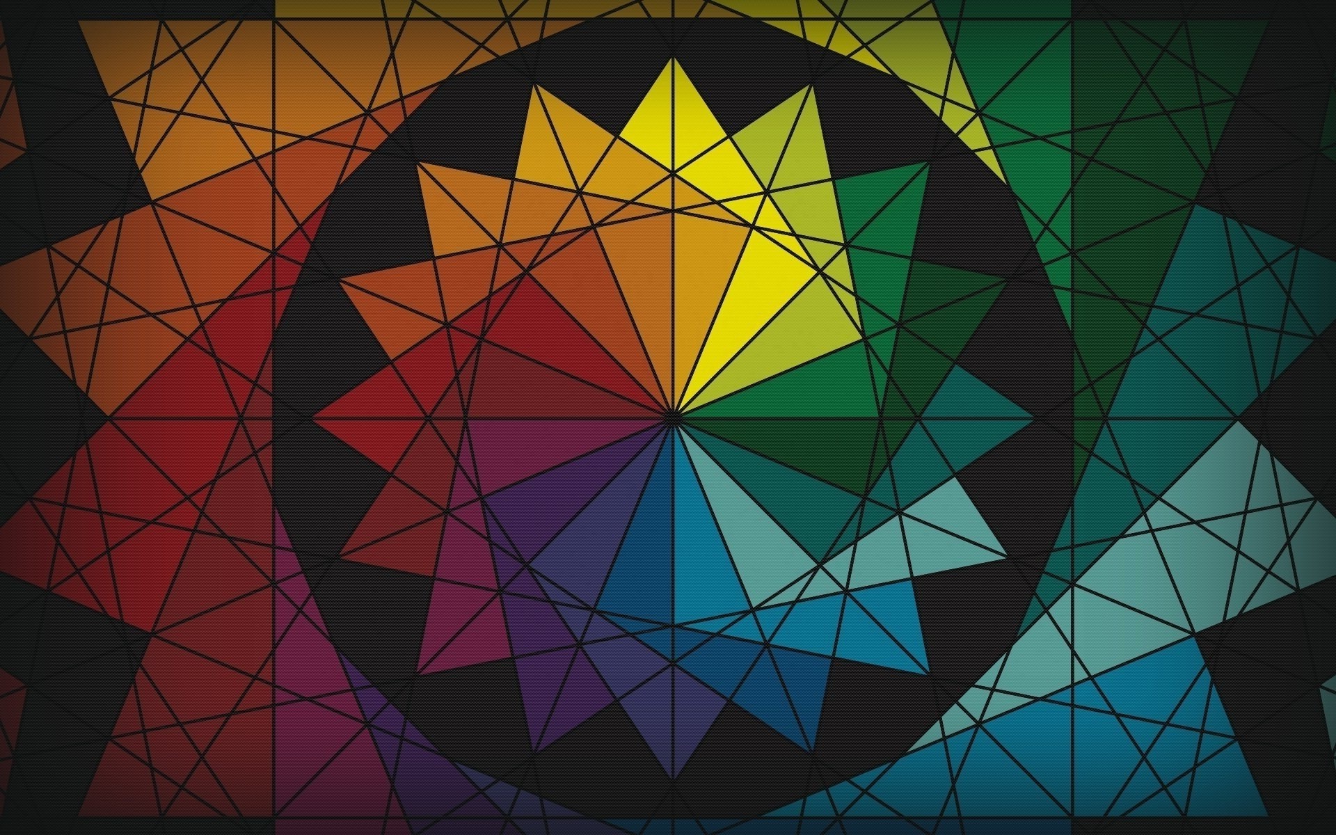 abstract, Colorful, Circle, Triangle, Color Wheel Wallpaper HD / Desktop and Mobile Background