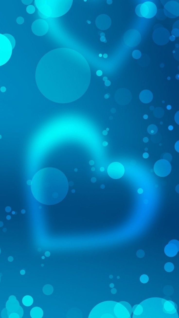 Abstract Blue Light Heart Background iPhone 6 Wallpaper Download. iPhone Wallpaper, iPad wallpa. Heart wallpaper, Beautiful abstract art, Heart iphone wallpaper